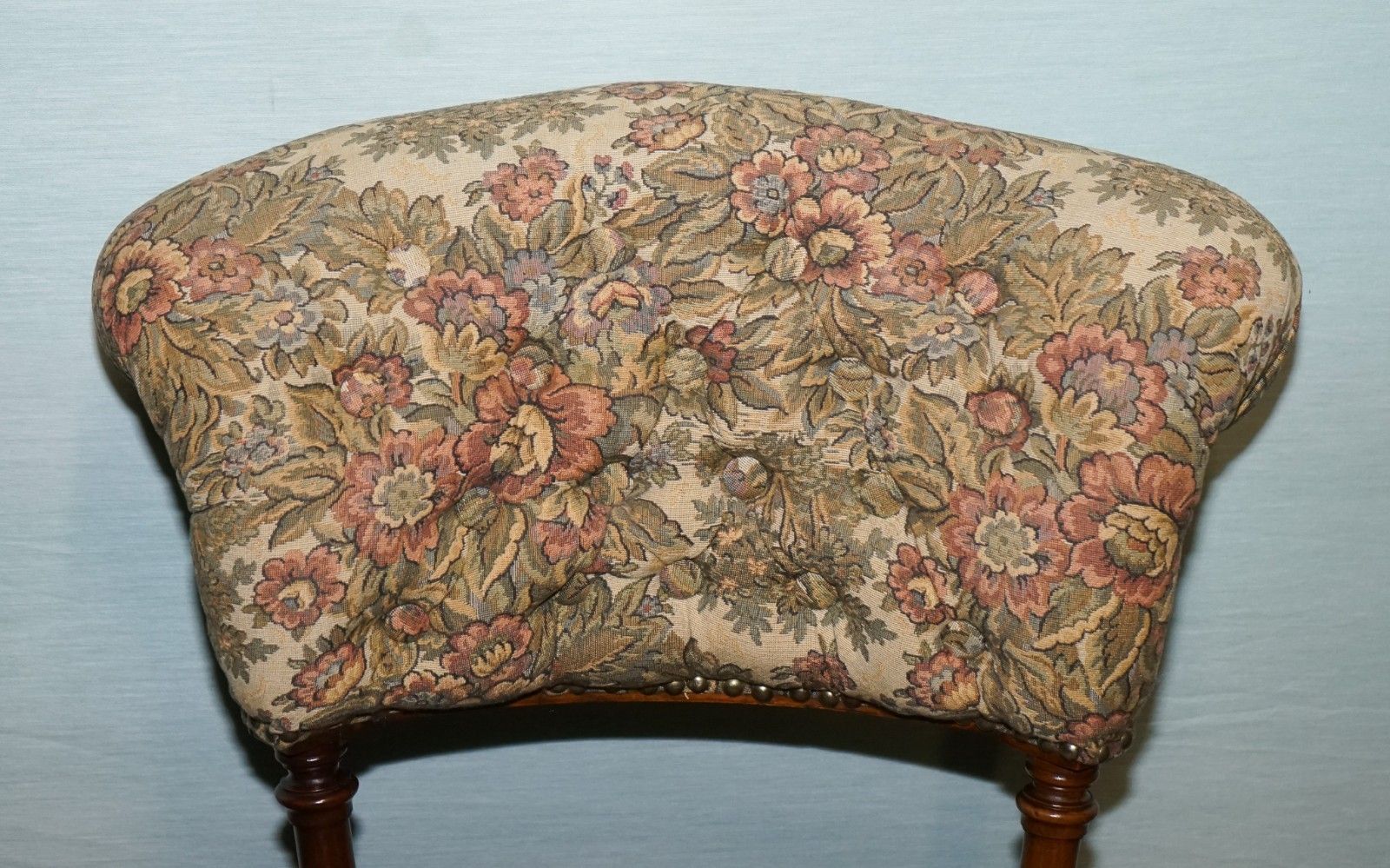 Antique Victorian Tapestry Nursing Chair With Floral Flower Design photo 900.0