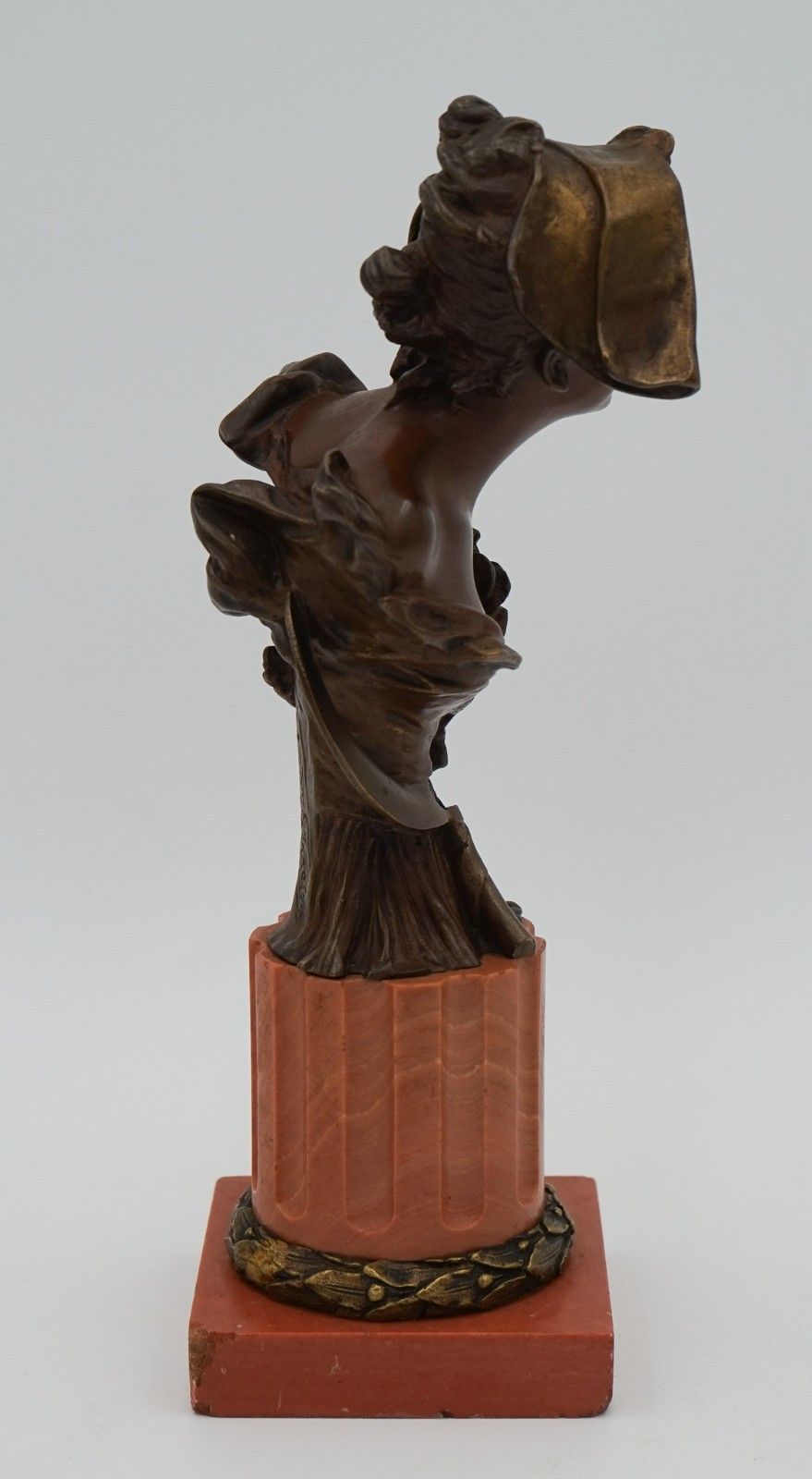 Art Antique 1885 1930 George Van Der Straeten Bronze Bust Of Dutch Lady photo