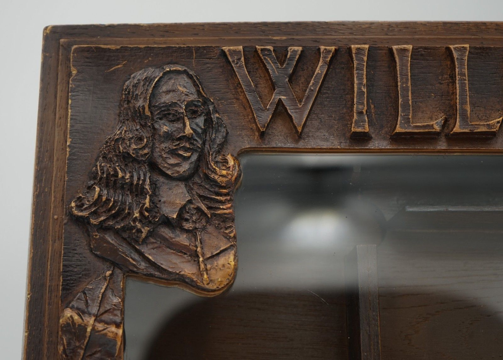 Antique Anglo Dutch Cigar Co. Willem II Oak Glazed Shop Counter Display Cabinet photo 475.0
