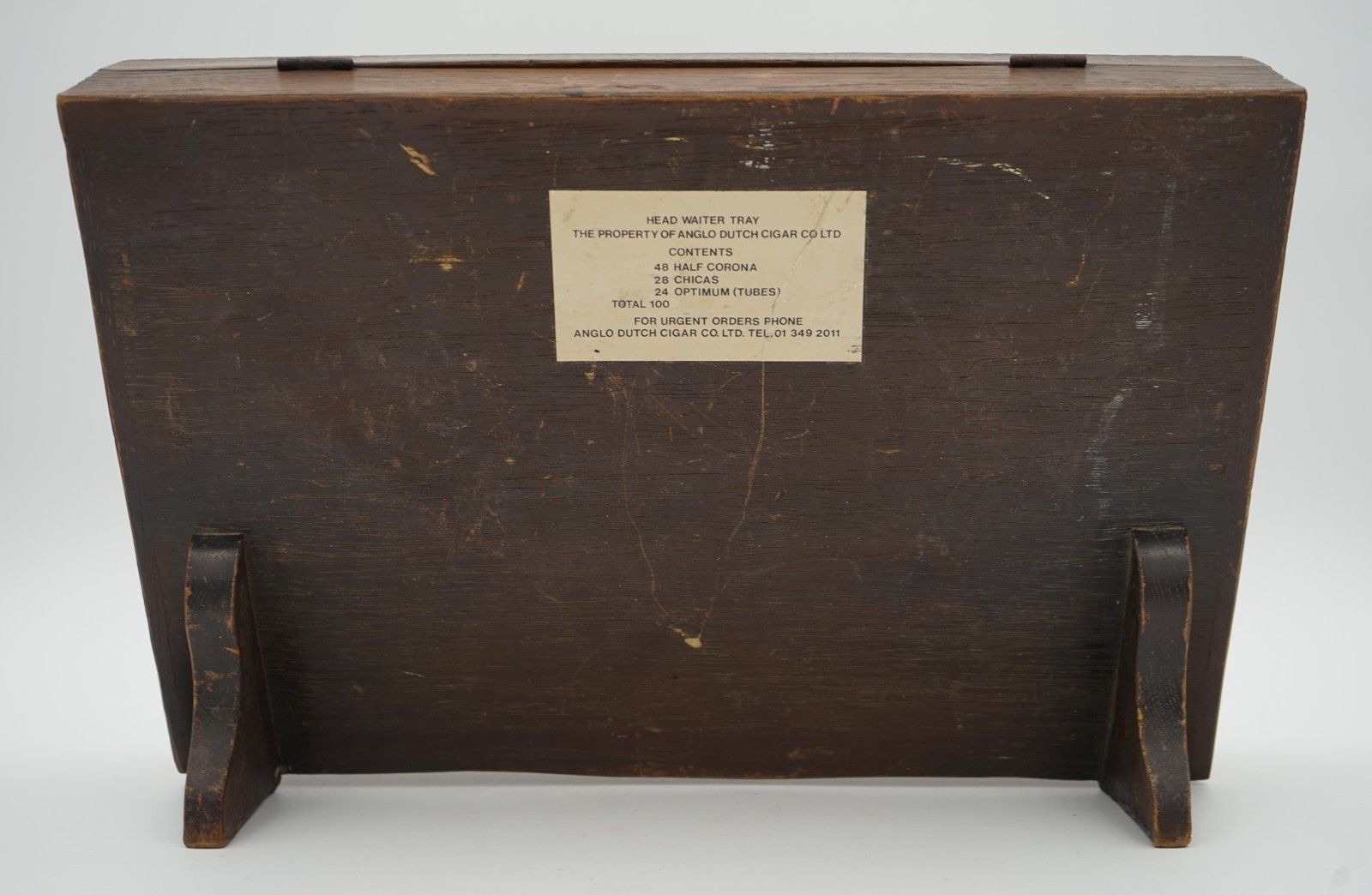 photo vinterior Antique Anglo Dutch Cigar Co. Willem II Oak Glazed Shop Counter Display Cabinet