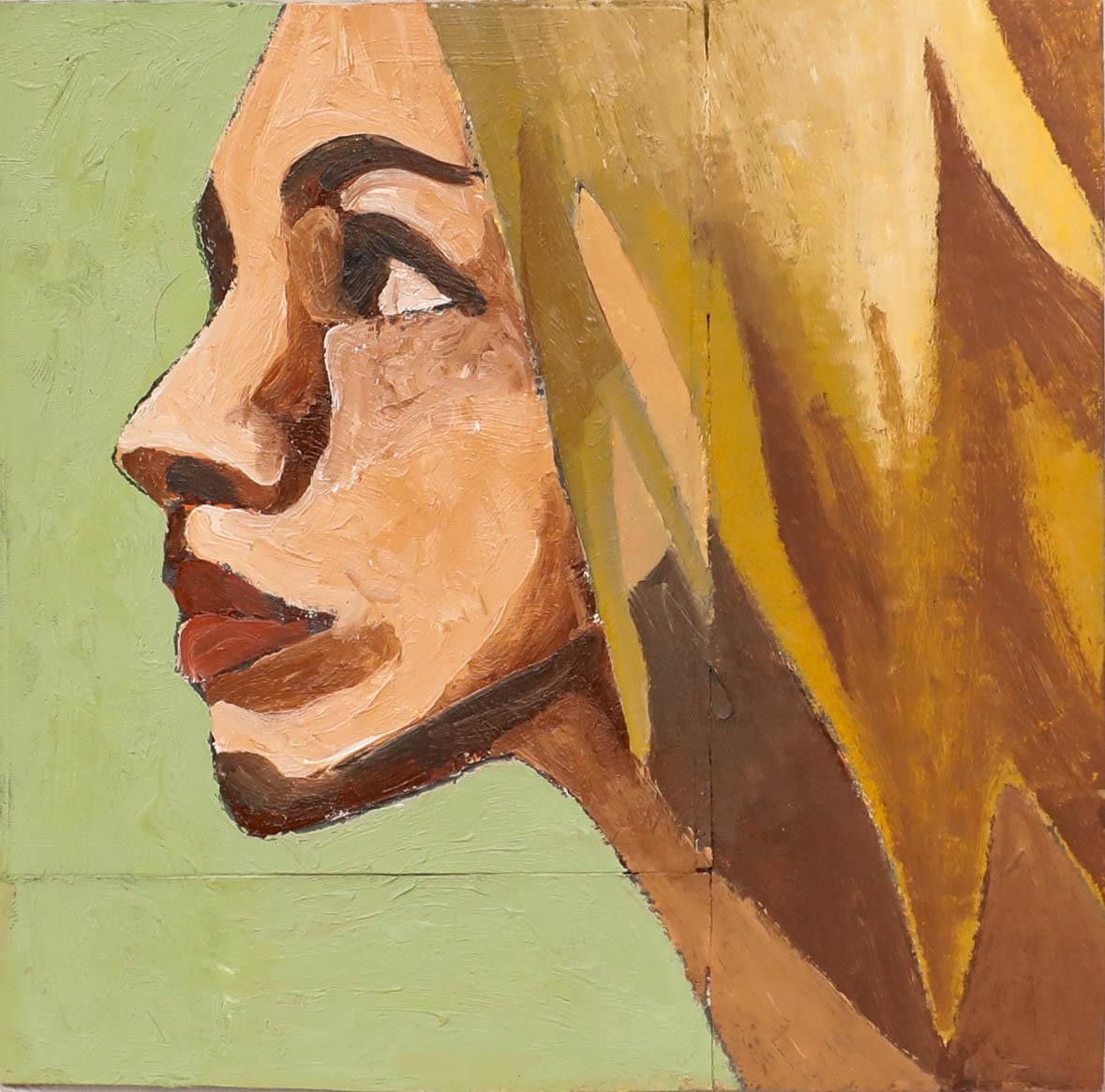 Ben Carrivick Contemporary Oil, Golden Hair photo furniture