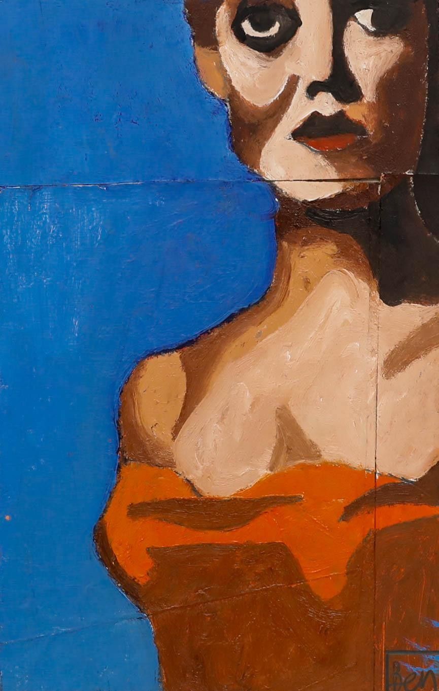 Ben Carrivick Contemporary Oil, Red Dress photo furniture