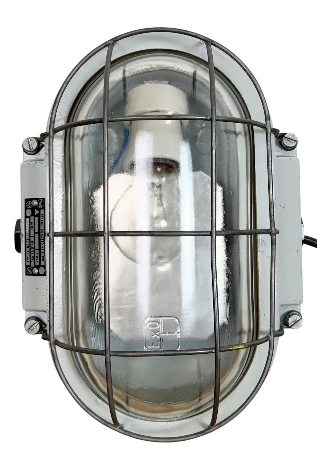 Industrial Cast Aluminium Wall Light With Clear Glass From Elektrosvit, 1970s,2x