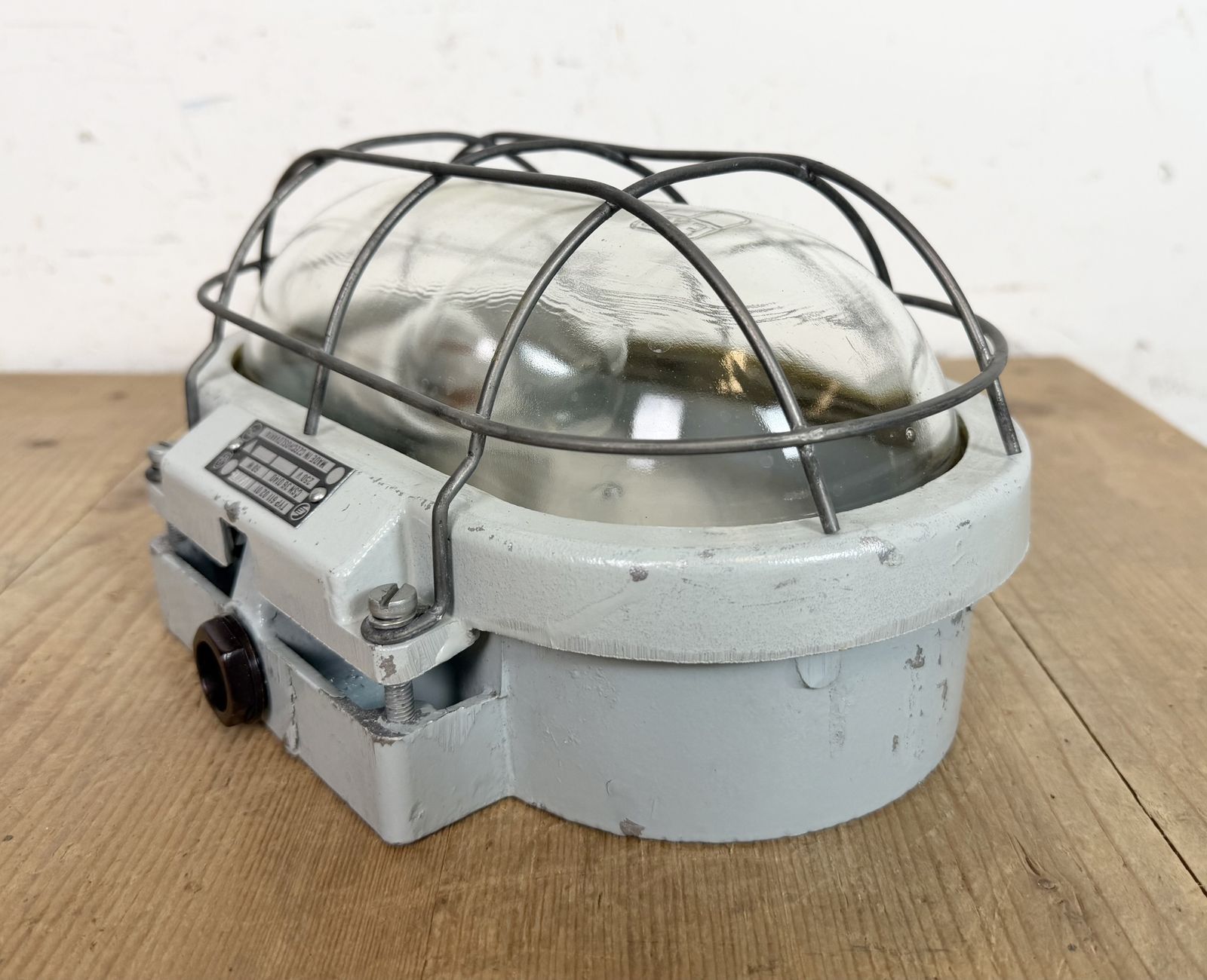 Industrial Cast Aluminium Wall Light With Clear Glass From Elektrosvit, 1970s,2x photo 179.0