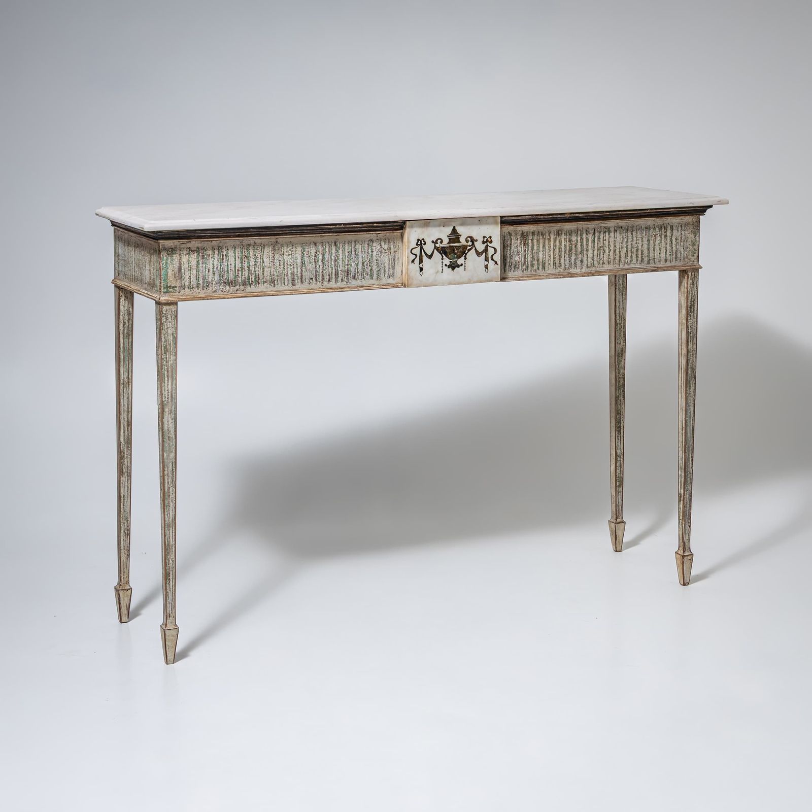 Paar Louis XVI Stijl Consoles Met Gegoten Stenen Bladen, 20e Eeuw photo 3340.0