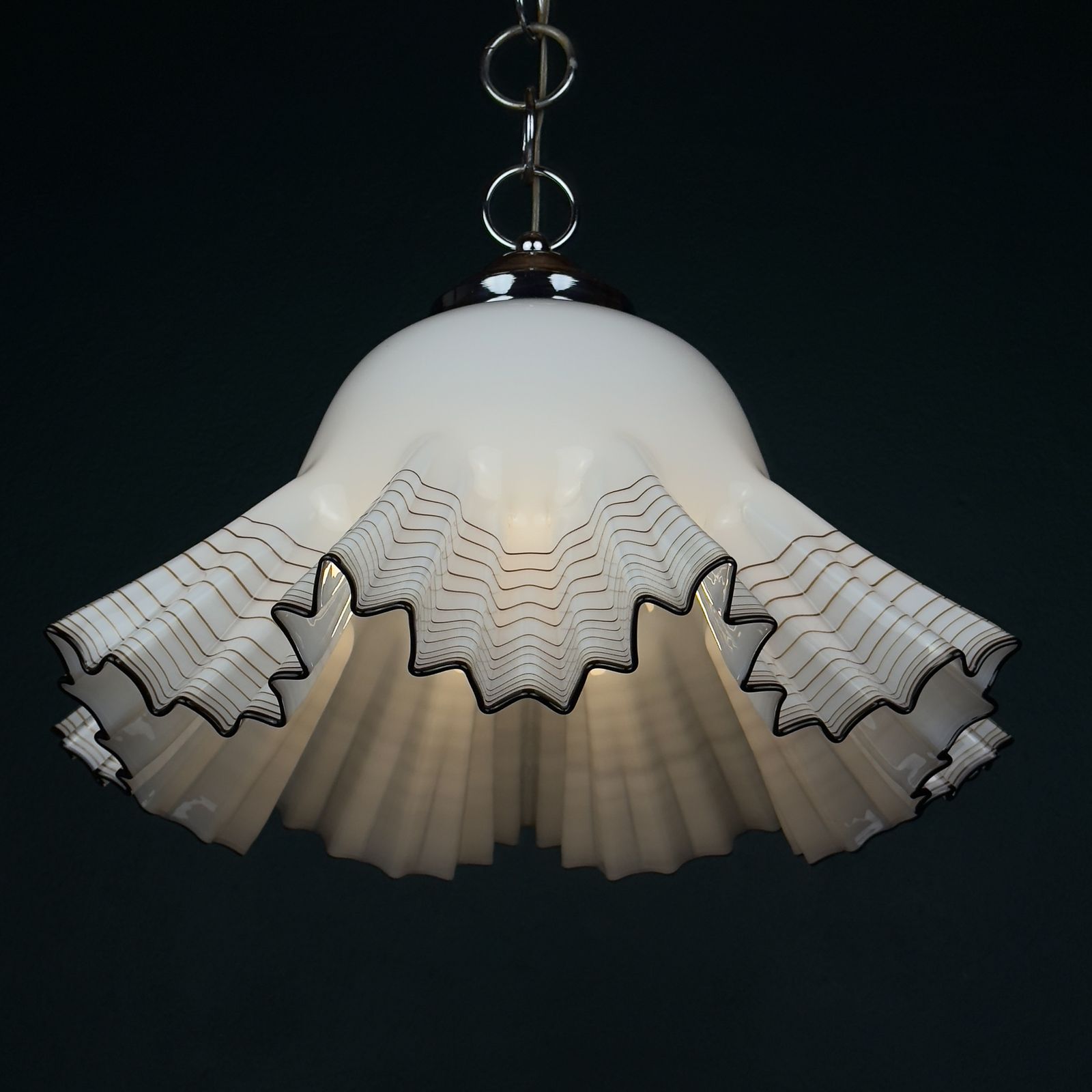 530.0 Vintage Murano Pendant Lamp By Vetreria De Majo, Italy 1970s photo