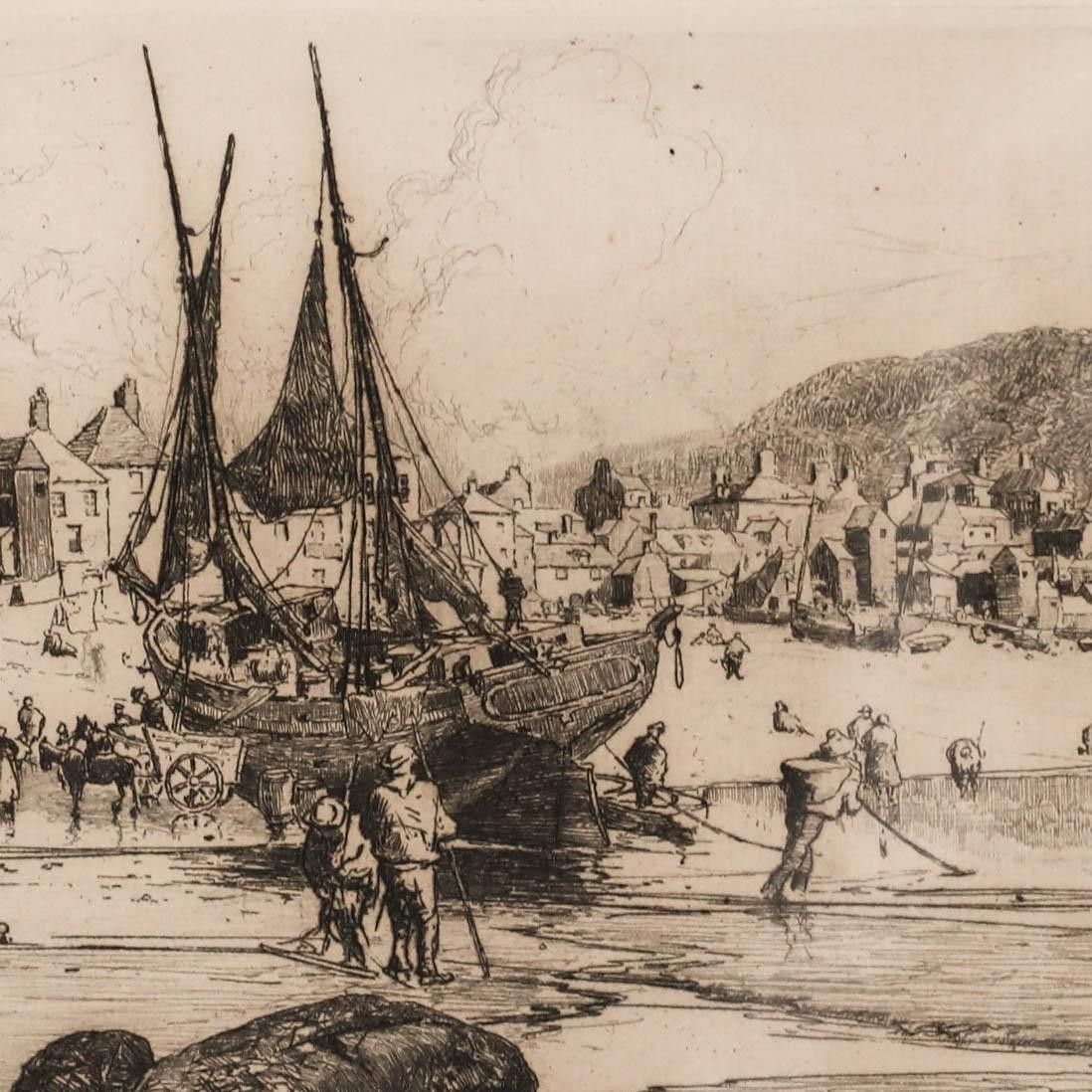 Stephen Parrish (1846 1938) American School 19th Century Etching, Hastings photo Art