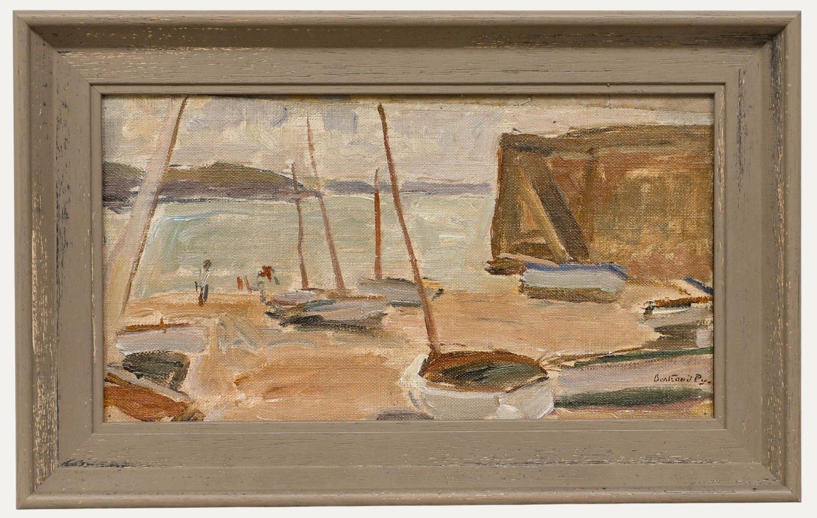 Bertrand Py (1895 1973) Mid 20th Century Oil, Boats