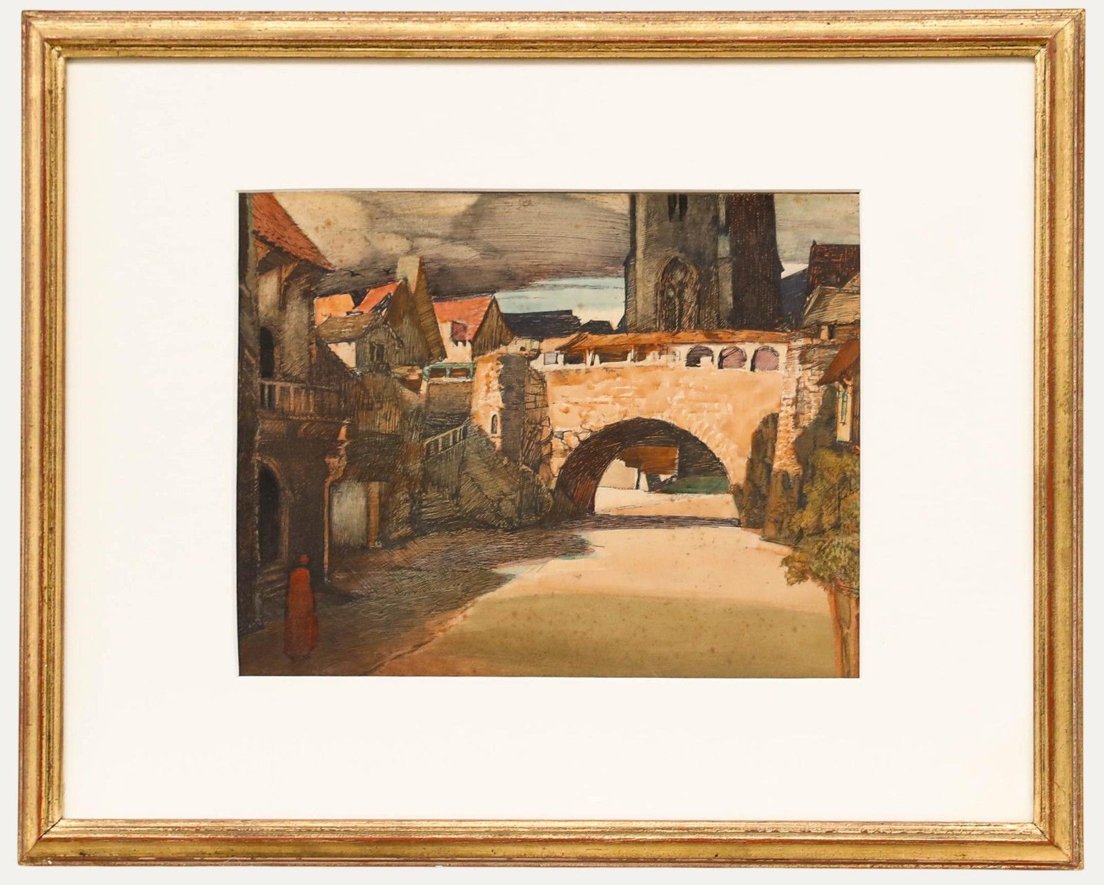Joseph Riley Wilmer (1883 1941) 1932 Pen And Ink Drawing, Dante In The City