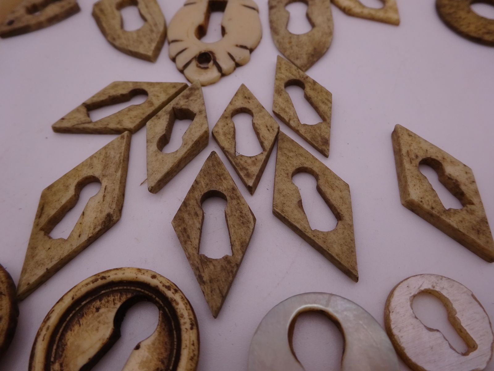 Collection Of Antique Natural Escutcheons For Furniture Restoration photo buy
