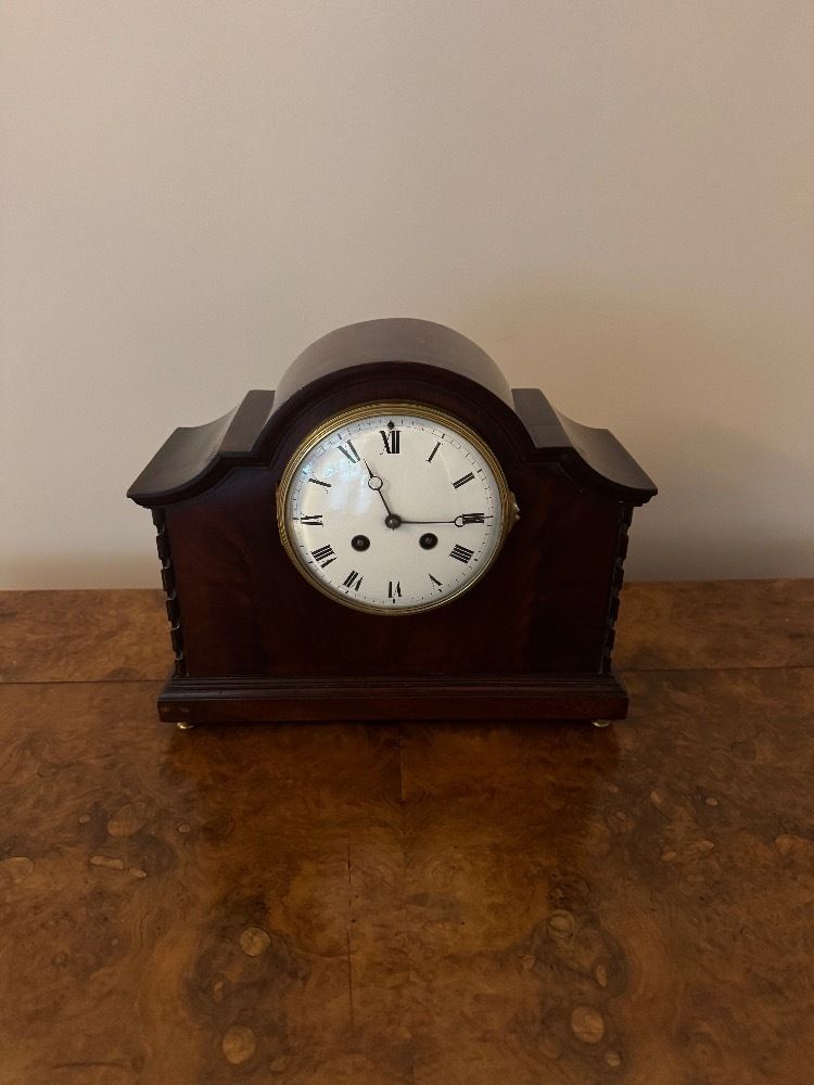 Lovely Quality Antique Mahogany Mantle Clock photo 635.0