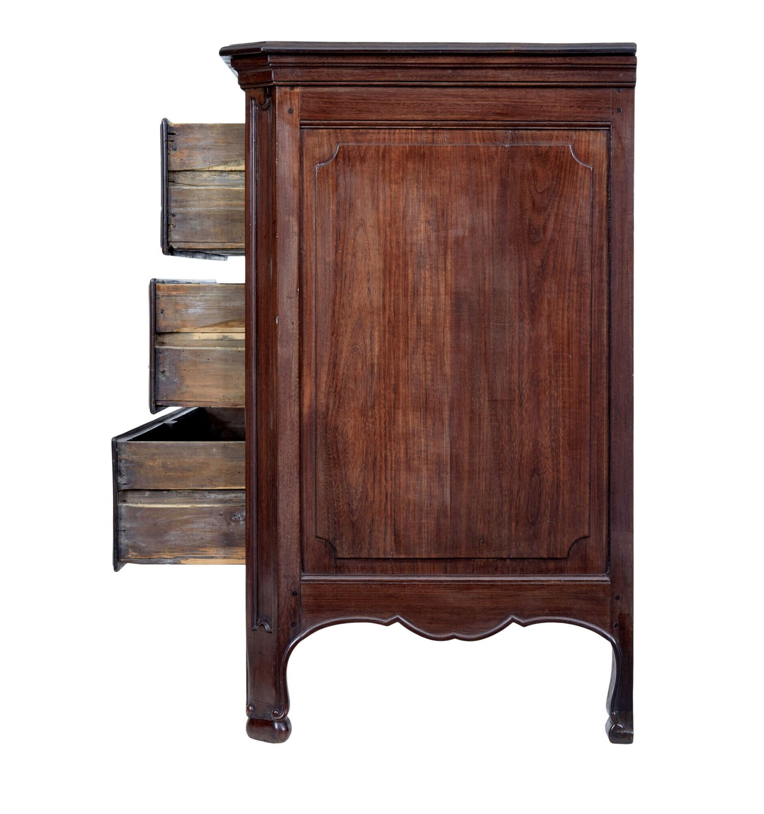 photo furniture 19th Century Carved Walnut French Provincial Commode