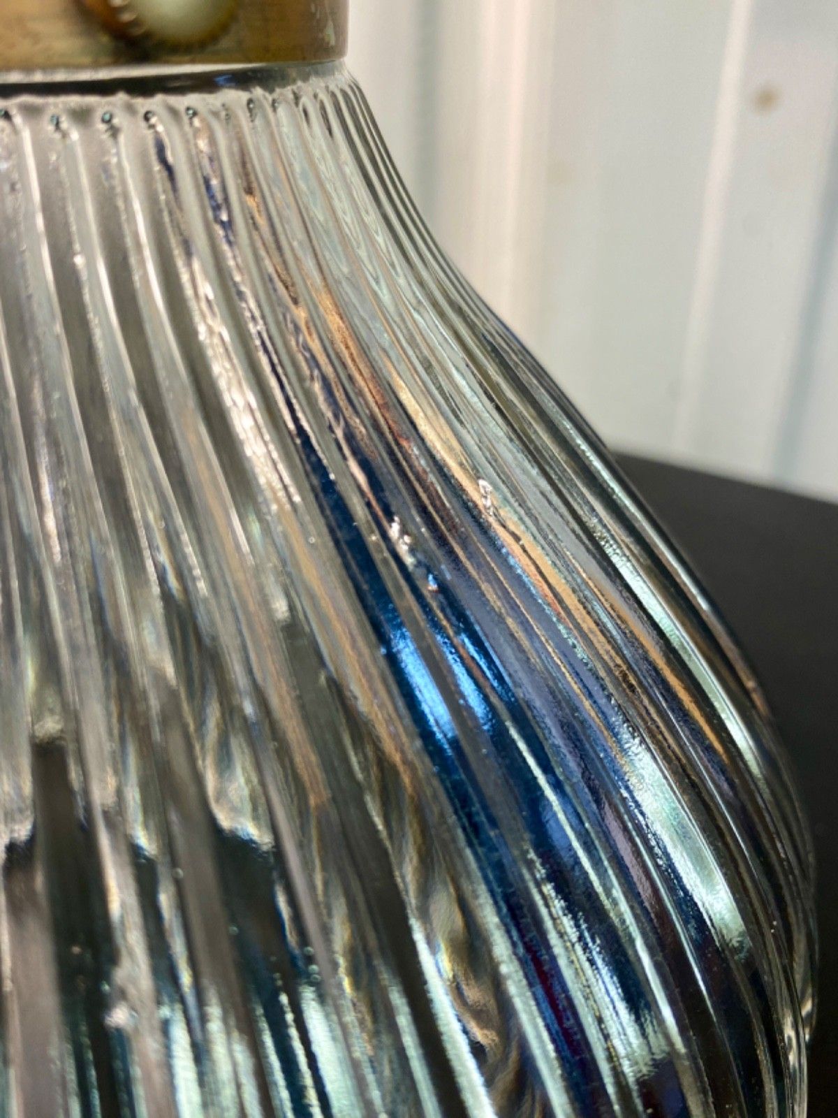 photo buy Vintage Holophane Prismatic Glass Pendant Ceiling Light.