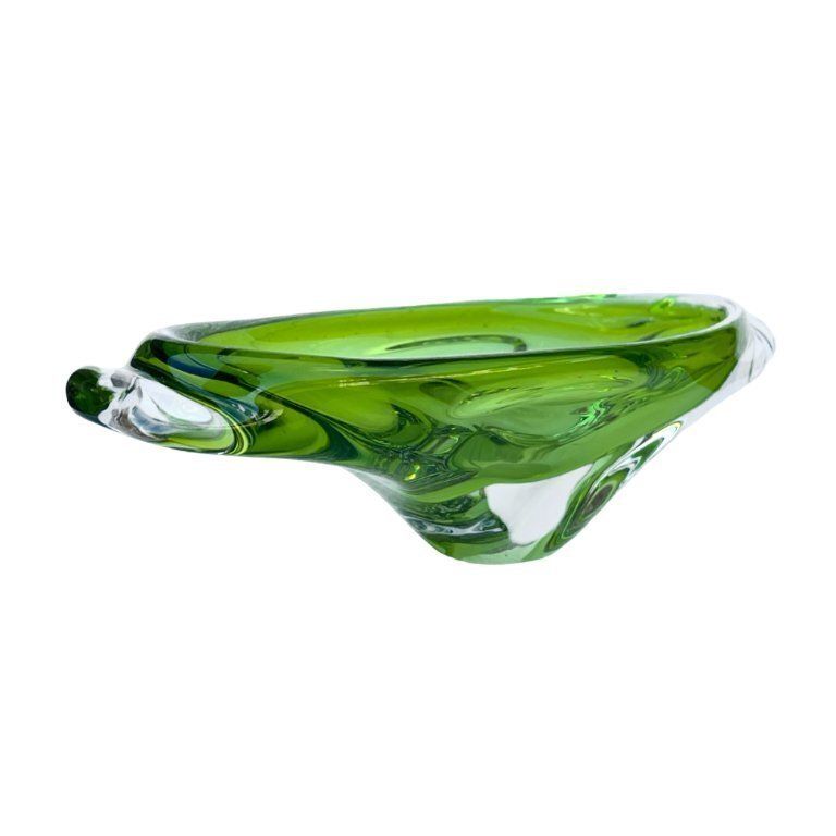 Green Glass Bowl, Designed By J. Broz, Skrdlovice, Czechoslovakia, 1960s. photo buy
