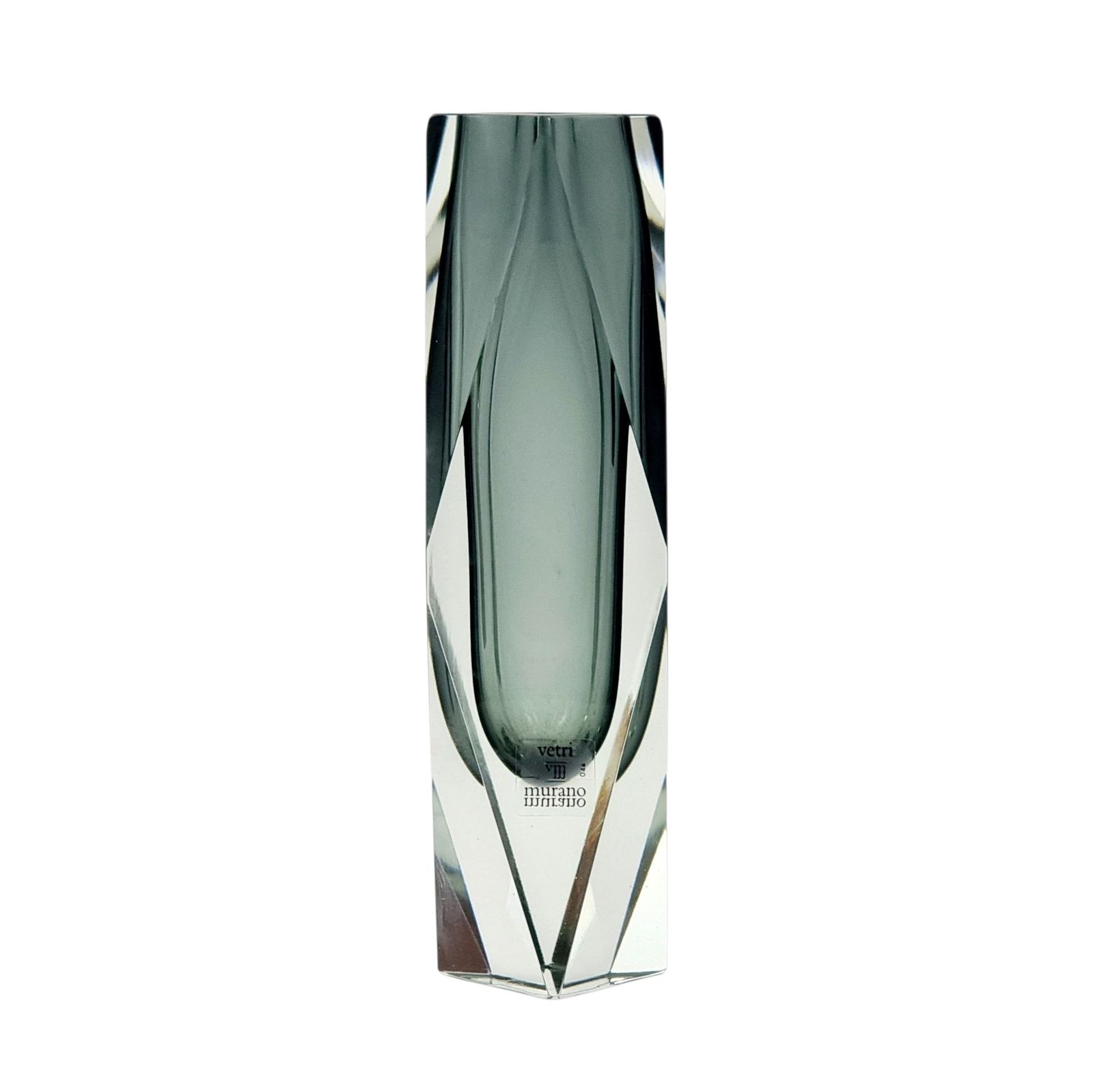 Gelabelde Sommerso Murano Glazen Vaas Van Flavio Poli Voor Alessandro Mandruzzato, Italië photo furniture