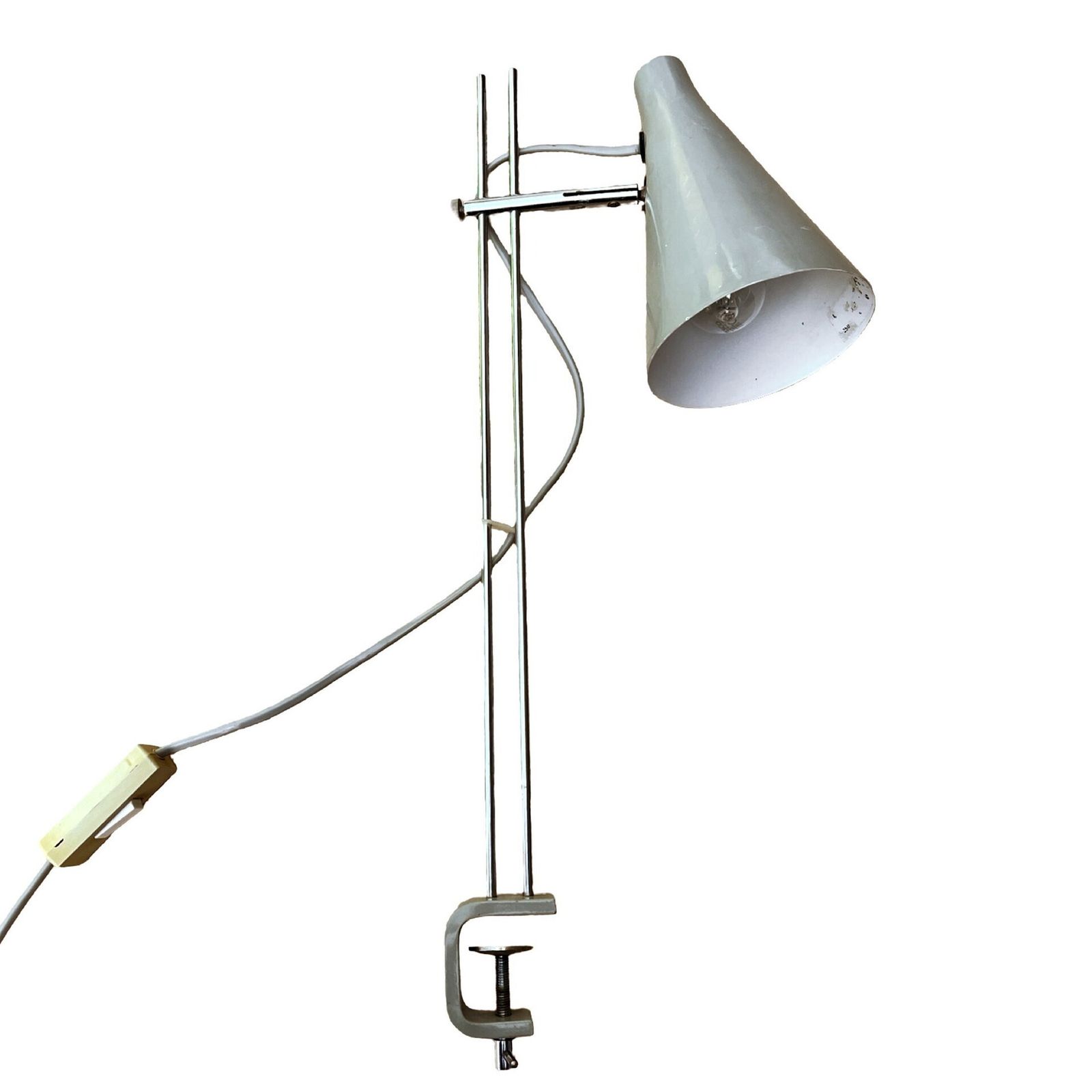 174.0 Grey Desk Lamp, Designed By J. Hurka, Lidokov, Czechoslovakia, 1960s photo