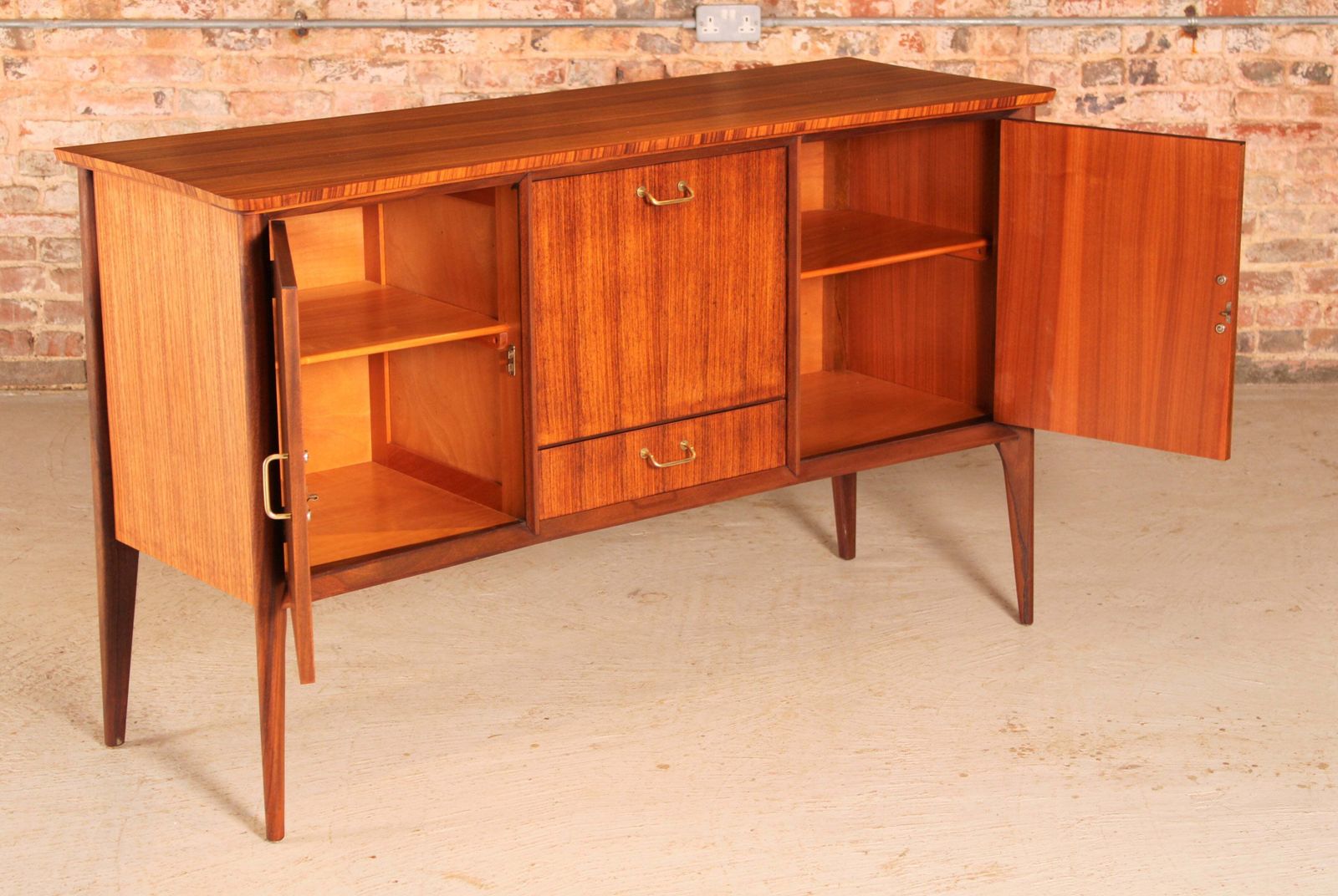 Furniture Mid Century Tola And Teak Sideboard By Everest, Circa 1960s photo
