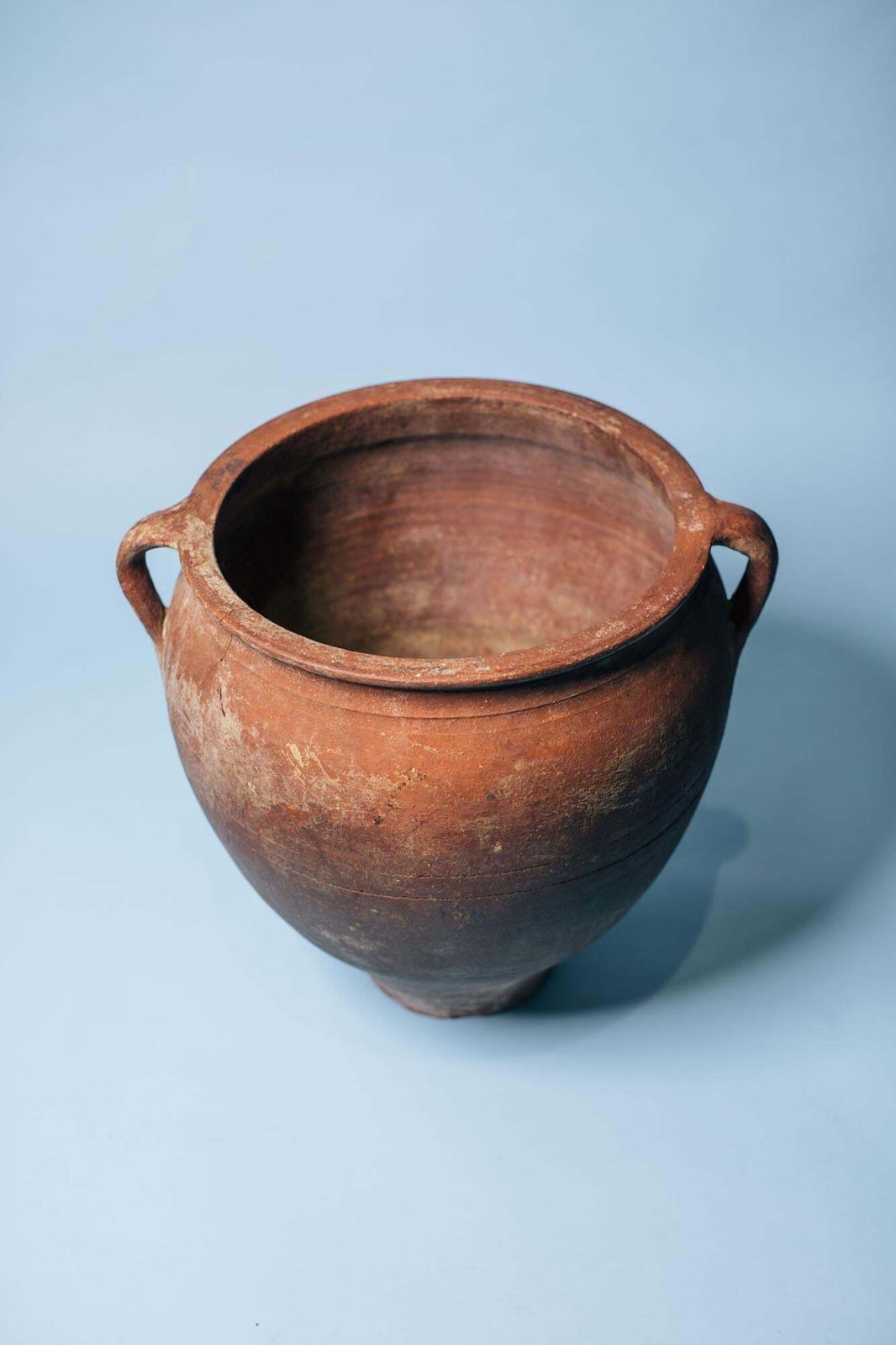 Red Clay Double Handled Pot, 1800s photo buy