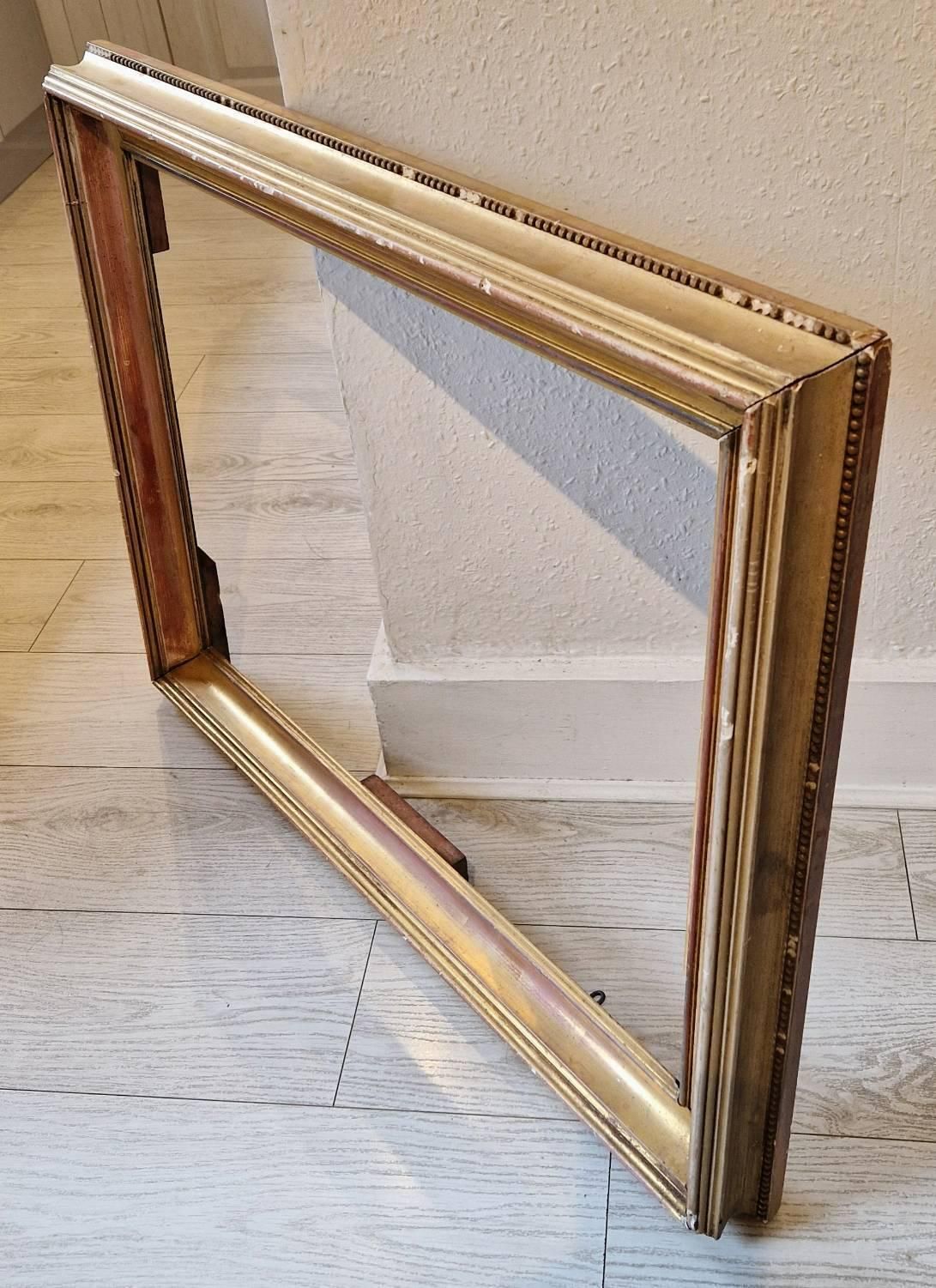 Large Antique Wooden Gilt Picture Frame W 92cm X 72cm H photo for sale