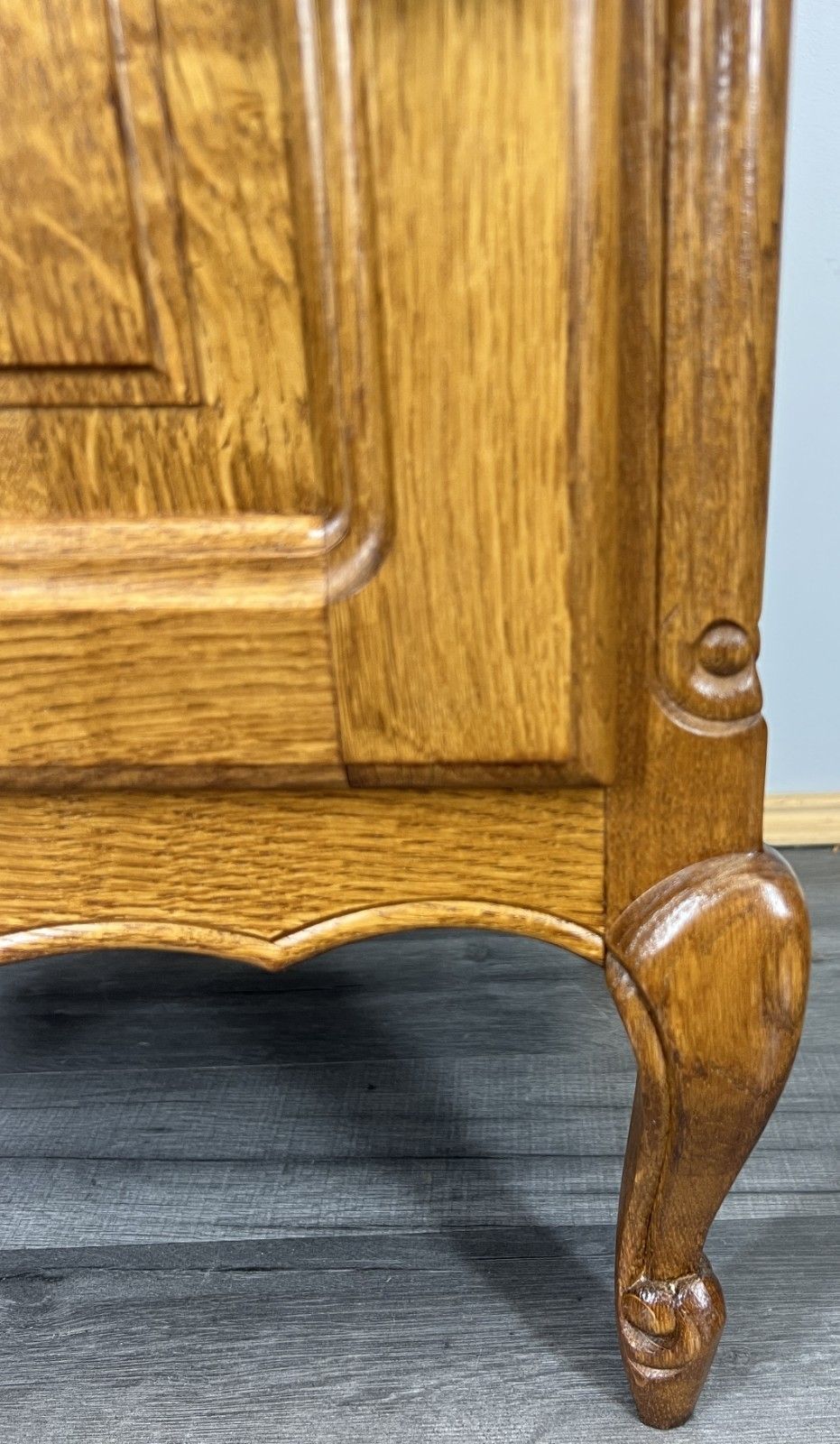 Pair Of  Bedside Tables Vintage French Louis Oak  Nightstands Cabinets Lot 4296 photo Furniture