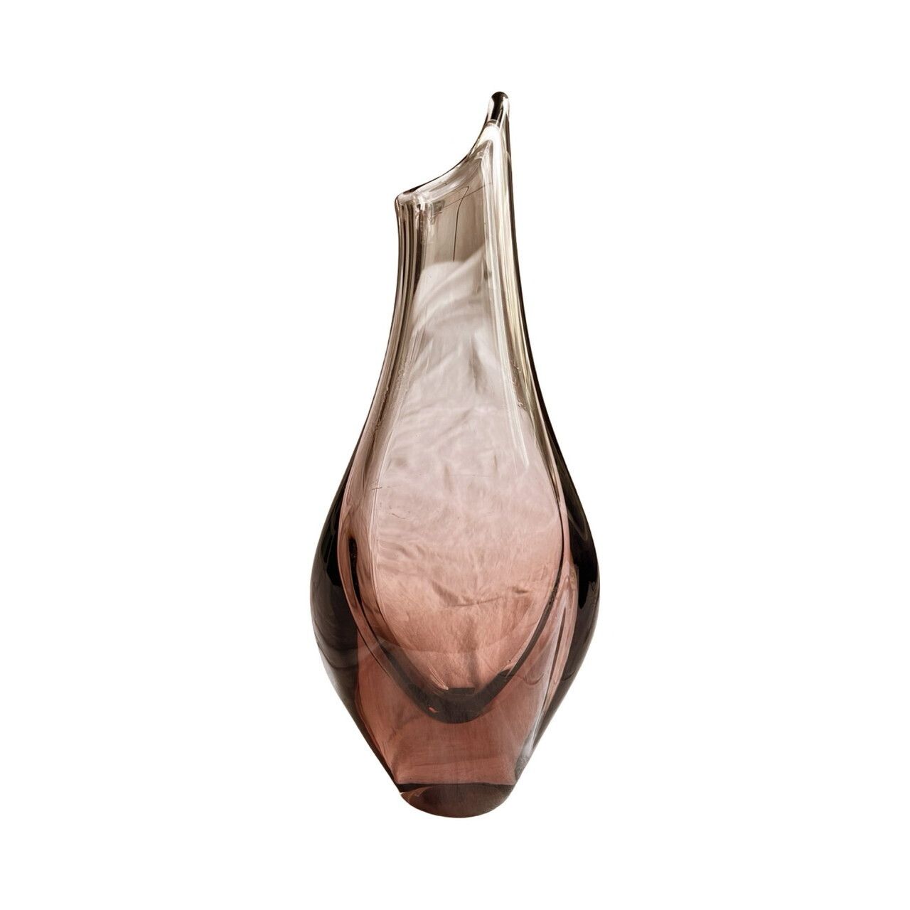 Glass Vase Designed By M. Klinger železny Brod Sklo Czechoslovakia 1960s photo vinterior