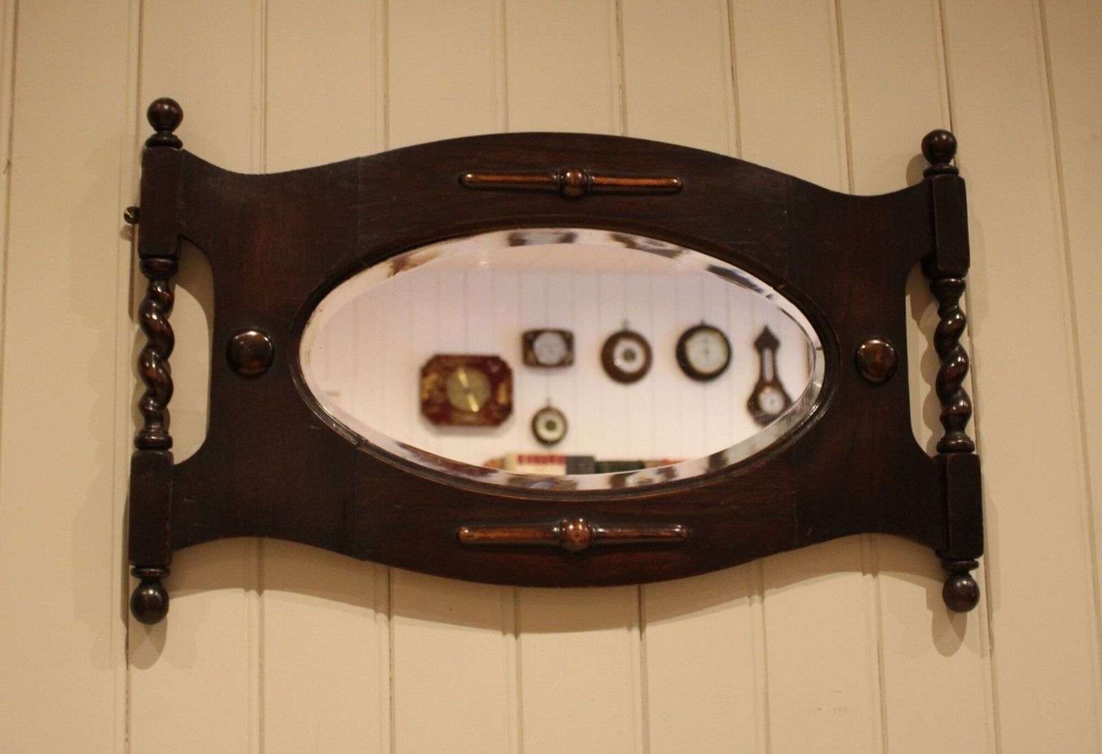 Oak Framed Wall Mirror photo for sale