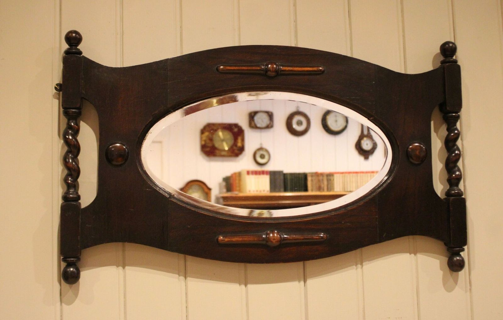Oak Framed Wall Mirror photo vinterior