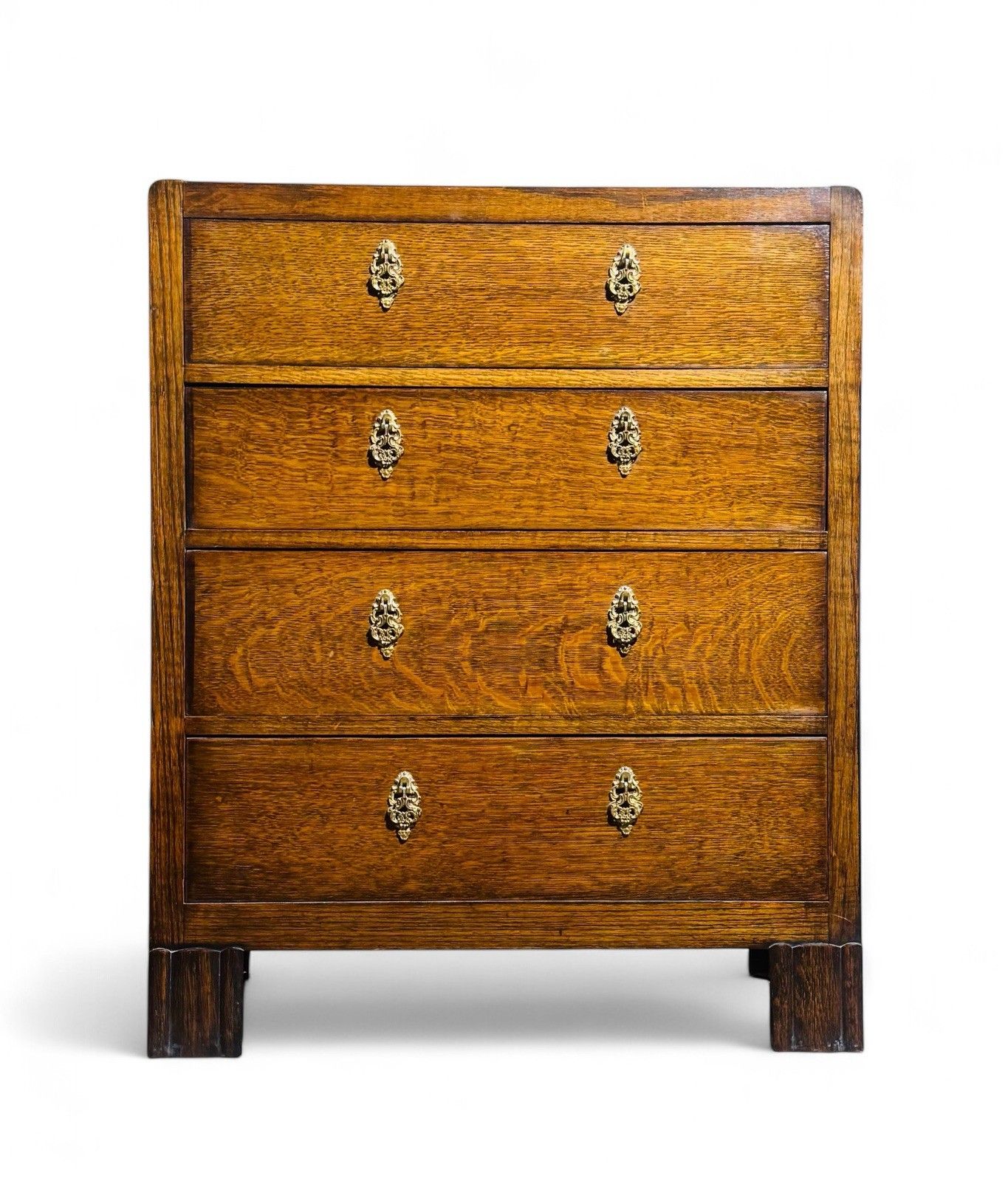 Antique Oak Chest Of Drawers Jacobean Style Superior Quality C1920s photo vintage