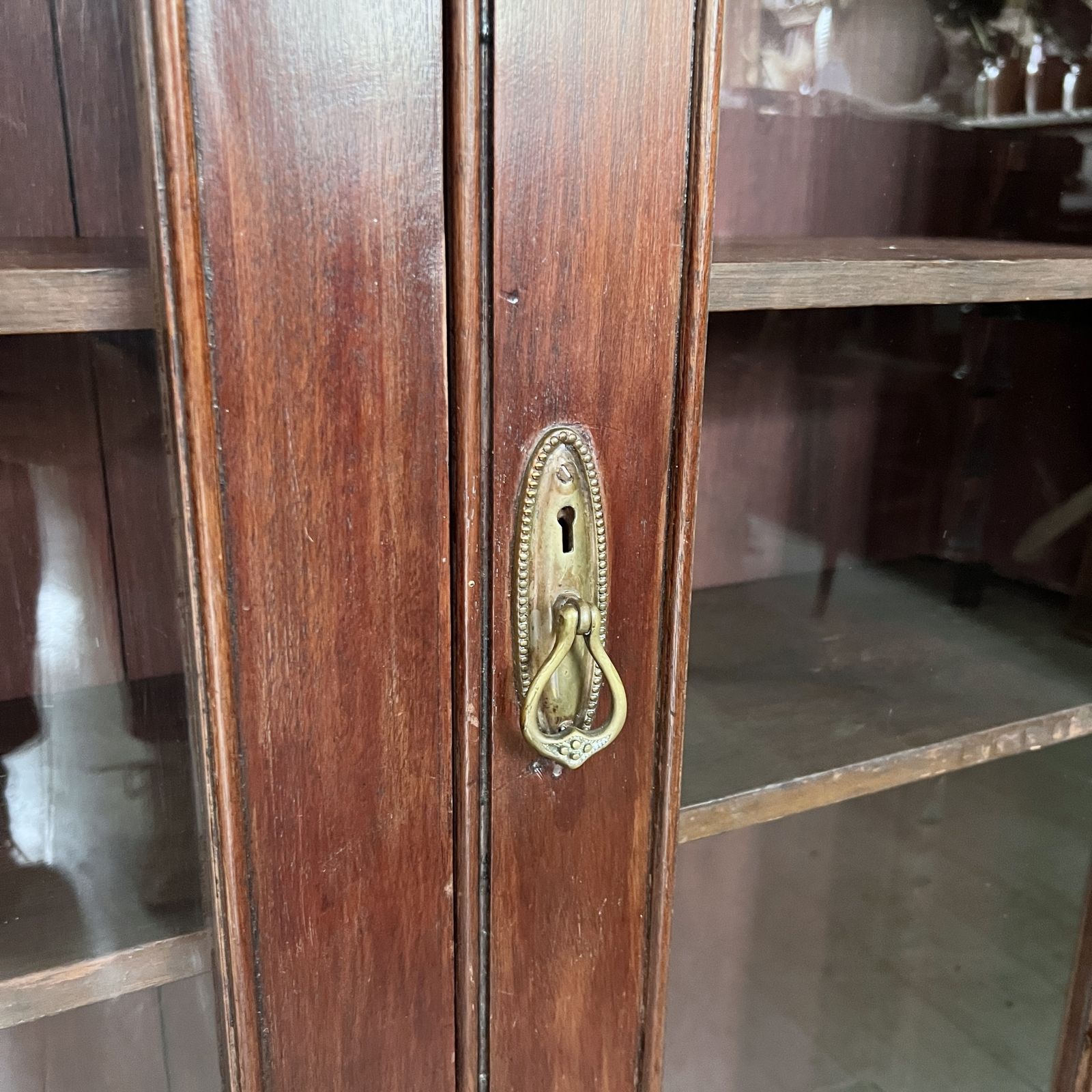 photo for sale Wooden Glazed Shelving Unit