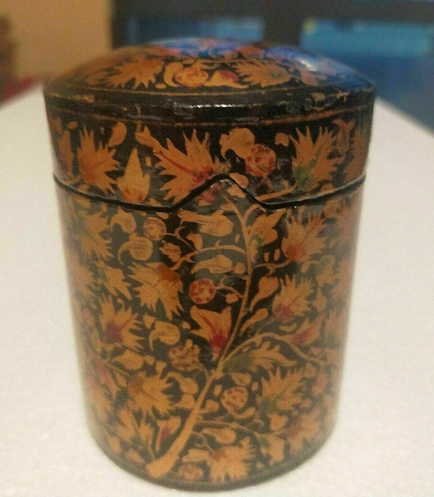 Papiermache Box Antique 19th Century   Antique 19th Century Papiermache Box photo for sale