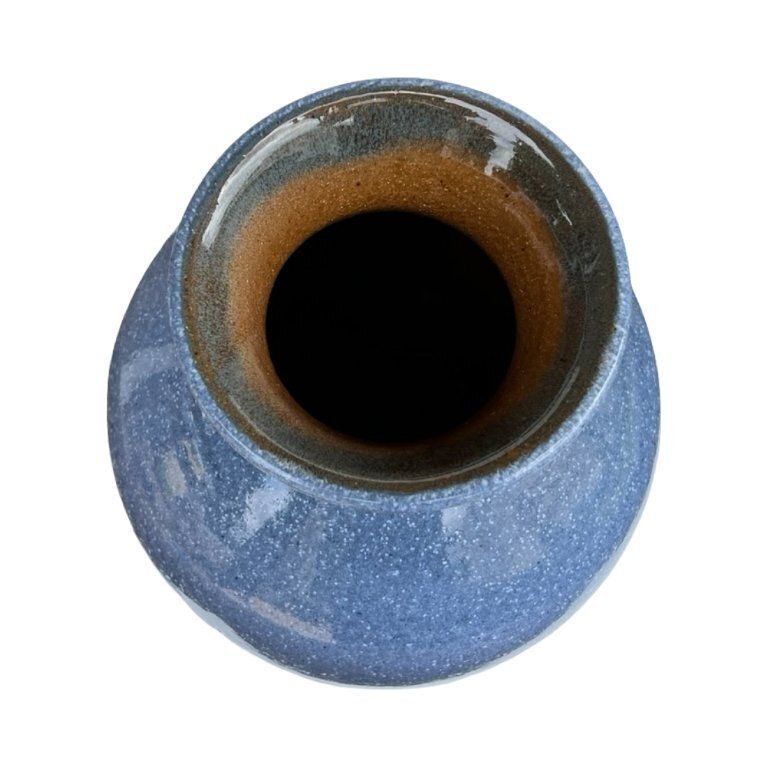 Vintage Blue Ceramic Vase – Reactive Glaze, Germany, 1960s/1970s. photo 69.0