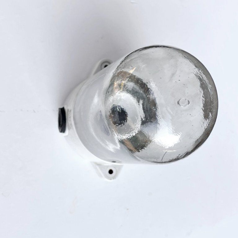 Transparent Industrial Wall Lamp, Lindner & Co., Germany, 1970s. photo Lighting