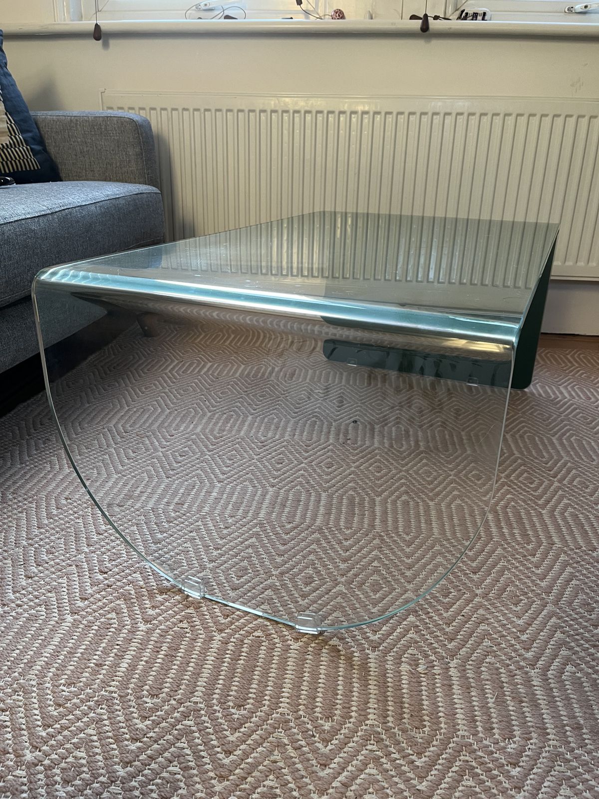 Mid Century Style Glass Green Ombré Coffee Table