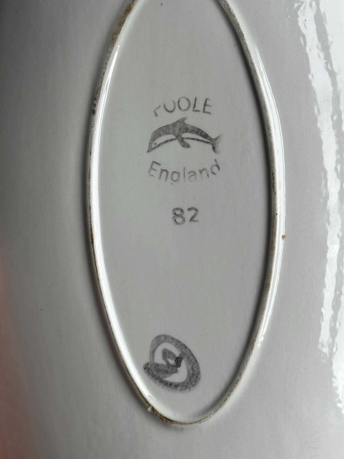 Modernist Poole Pottery Aegean Large Dish, C.1965–72 With Monogram Attributed To Diana Davis photo vinterior