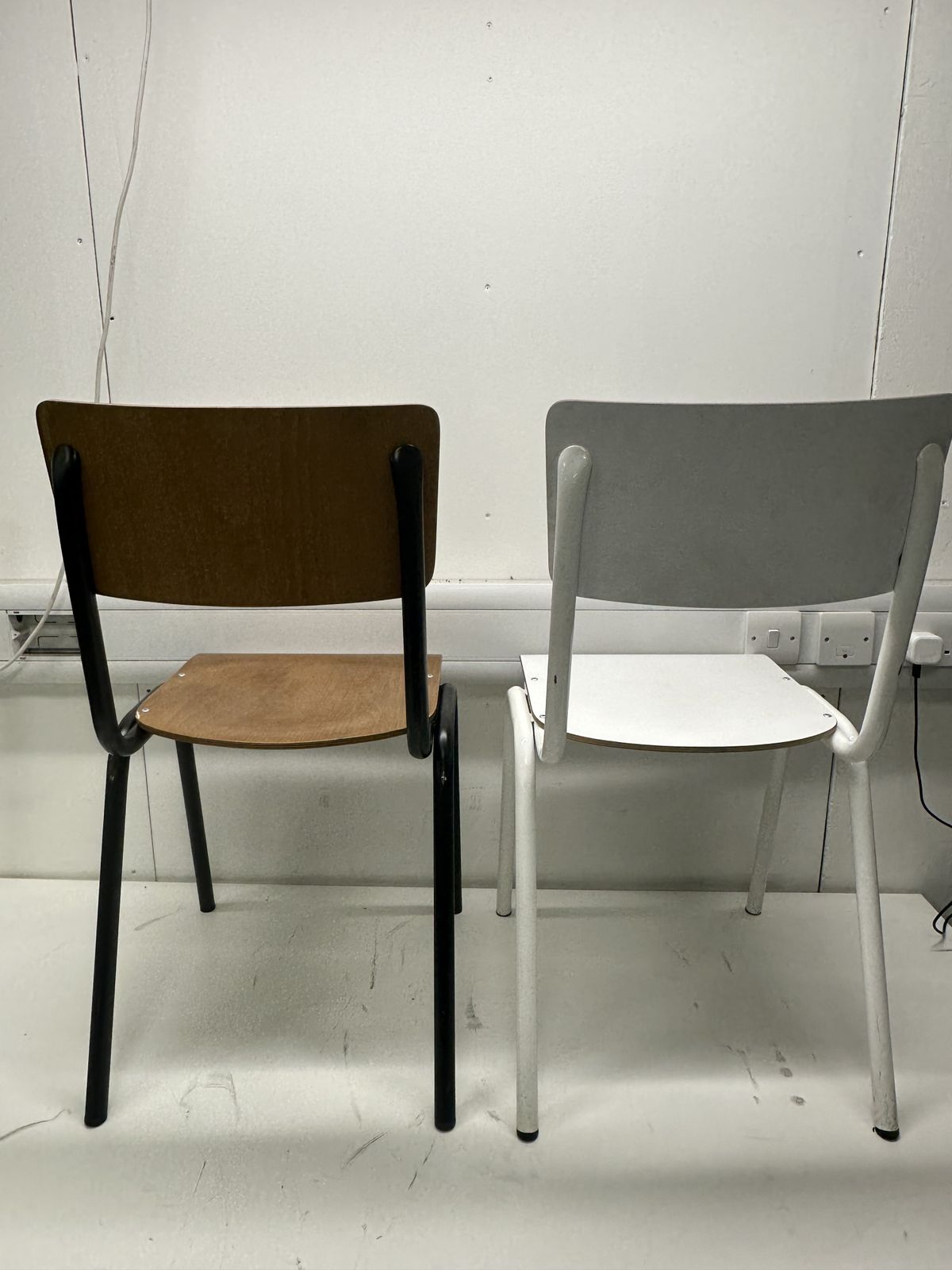X2 Occasional Steel And Wood Chairs photo for sale
