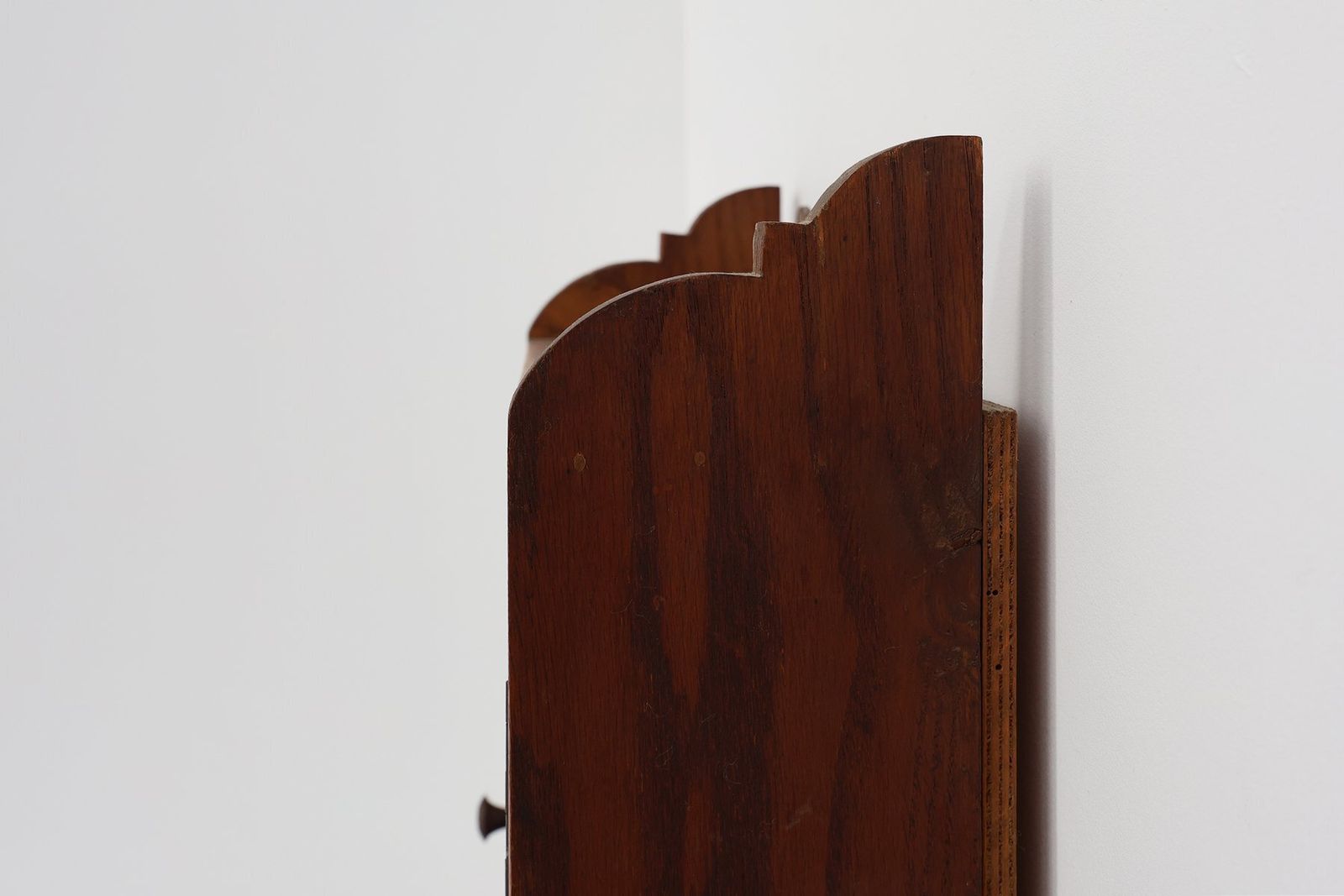Art Deco Wooden Shaving Cabinet With Beveled Mirror, France, 1920s photo vintage