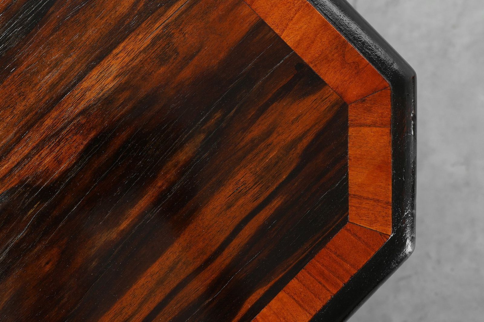 photo buy English Side Table With Geometric Wood Inlay From John Taylor & Sons, 19th Century