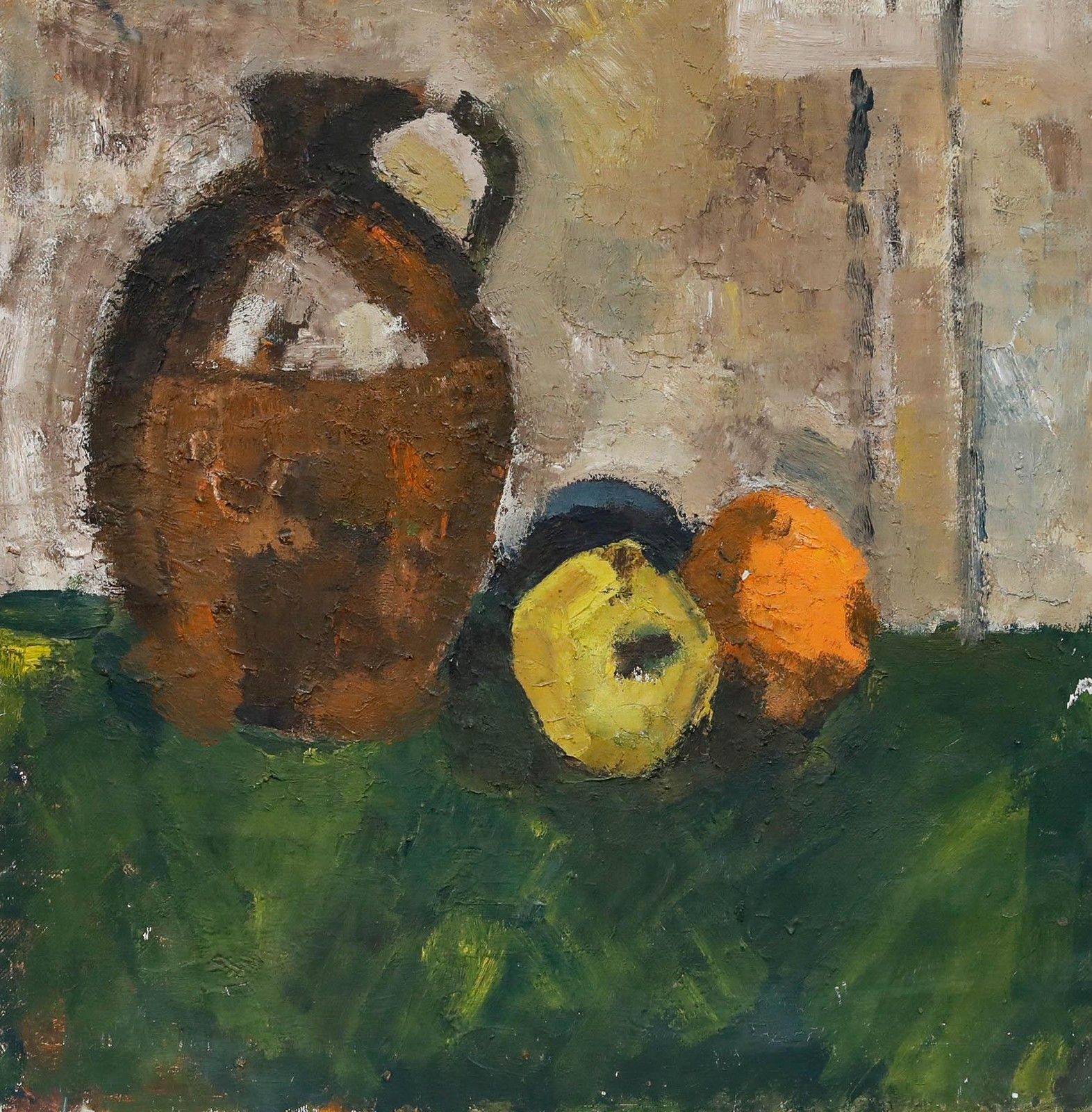 Mark Ford 20th Century Oil, Brown Jug And Fruit photo furniture