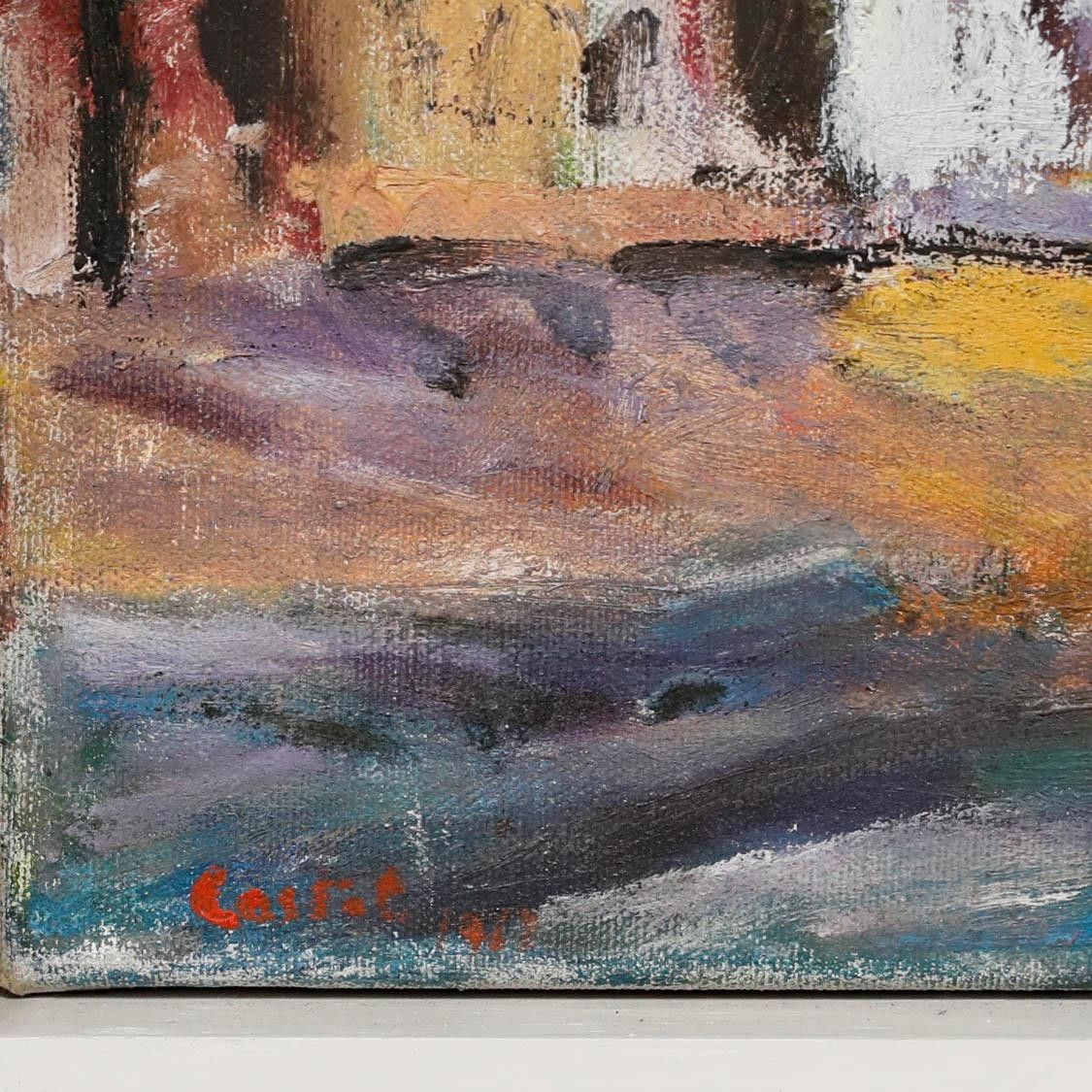 Moshe Elazar Castel (1909 1991) Mid 20th Century Oil, Beach Houses photo vinterior