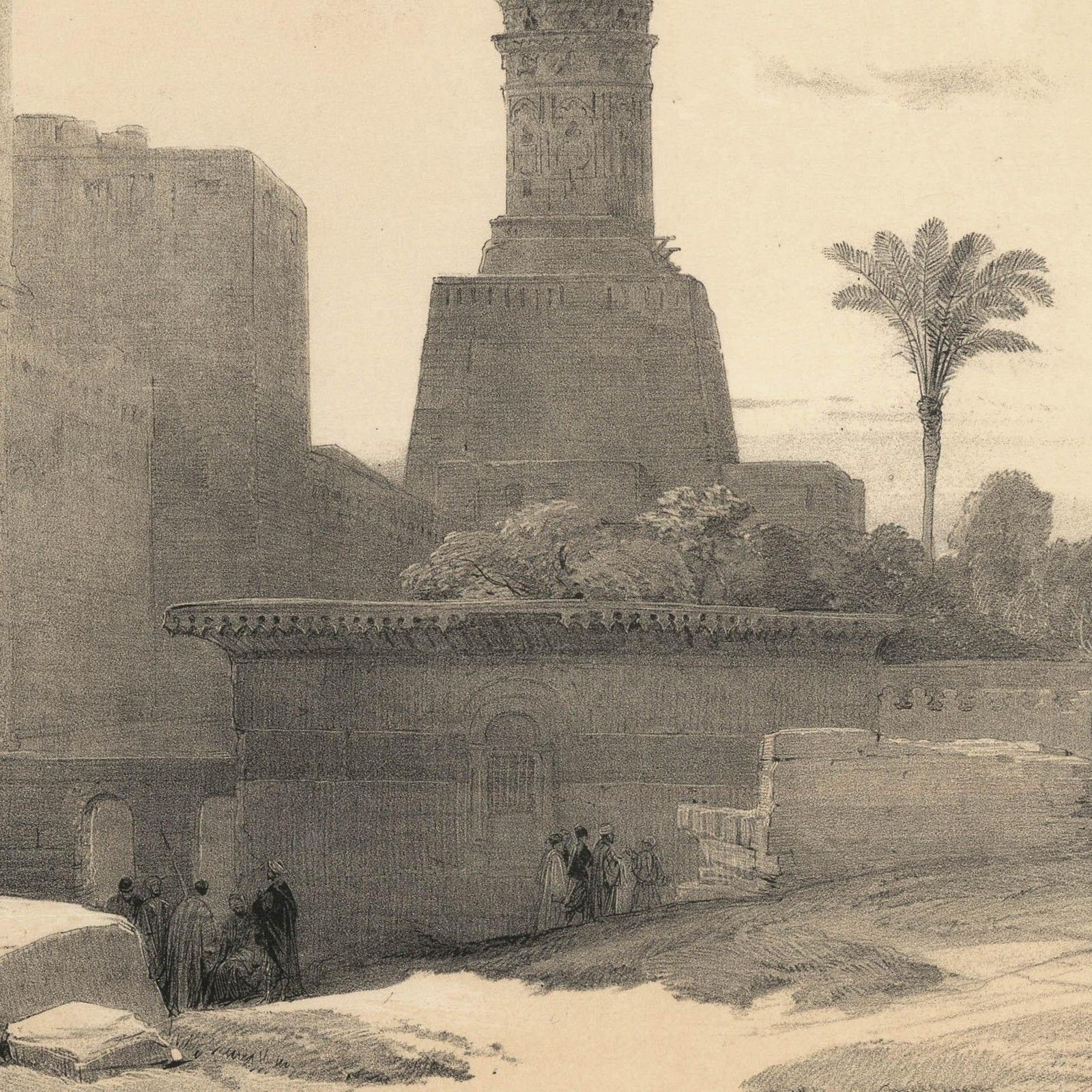 Louis Haghe After David Roberts 19th Century Lithograph, Gate Of Victory photo Art