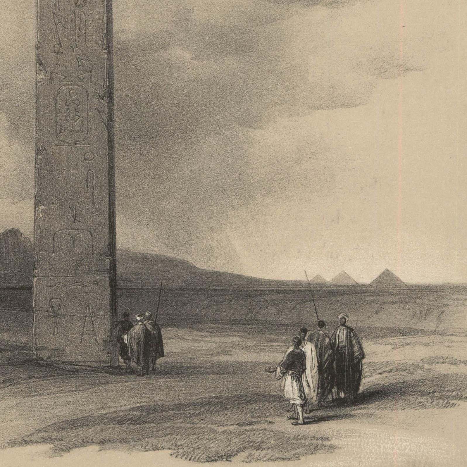 Louis Haghe After David Roberts 19th Century Lithograph, Obelisk Of Theodosius photo Art