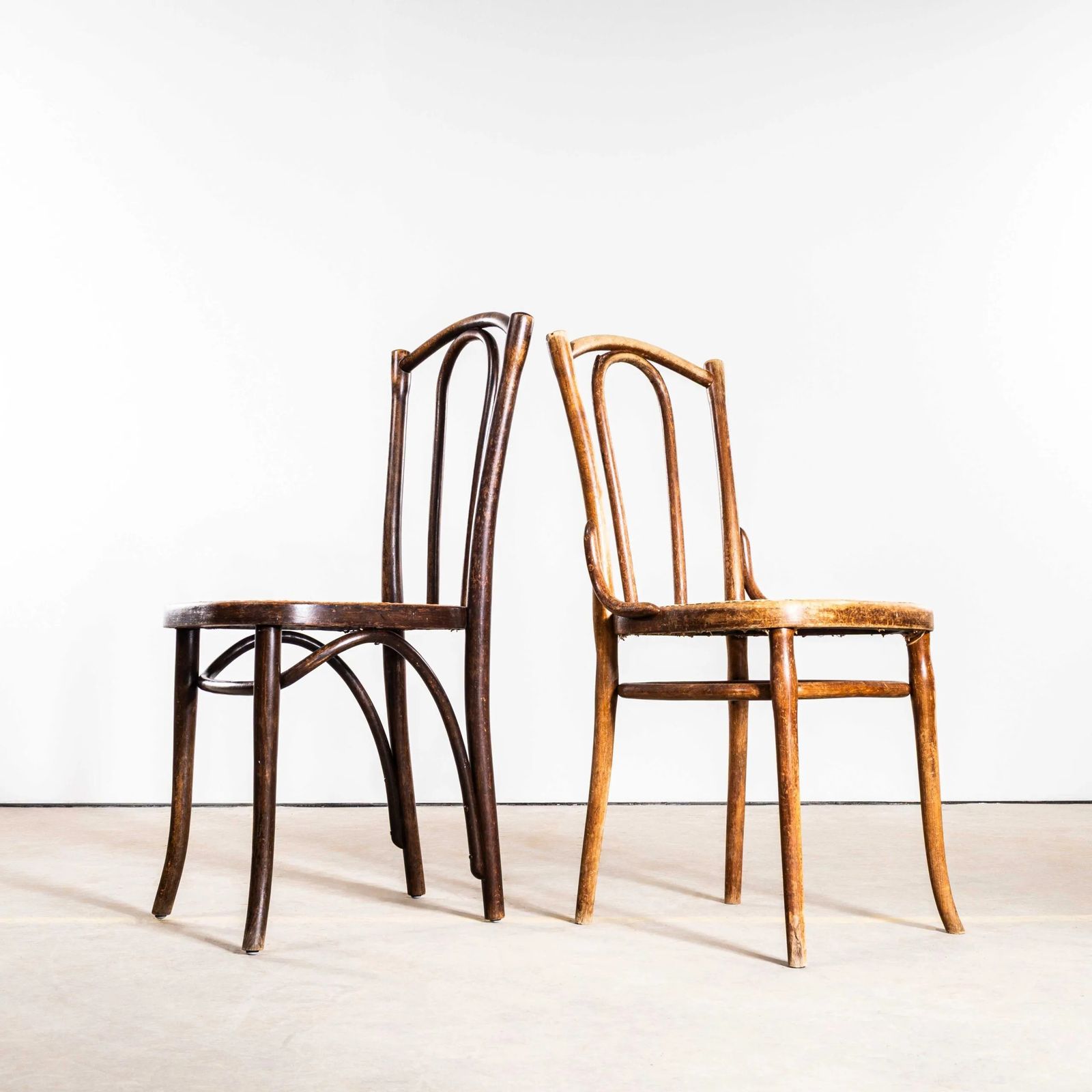 1930's French Single Hoop Back Cane Seat Dining Chairs   Set Of Six photo 965.0
