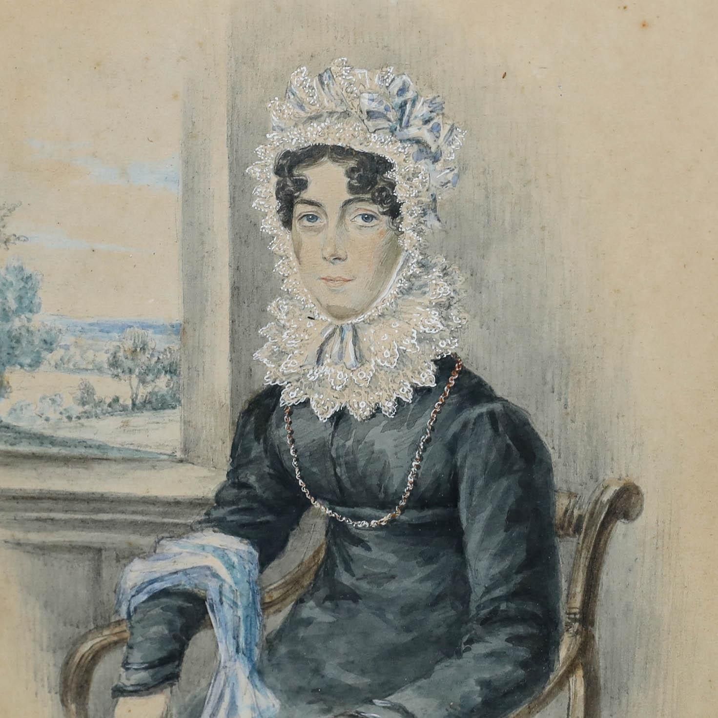 James Warren Childe (1778 1862) 1838 Watercolour, Portrait Of Harriet Brooke photo Art