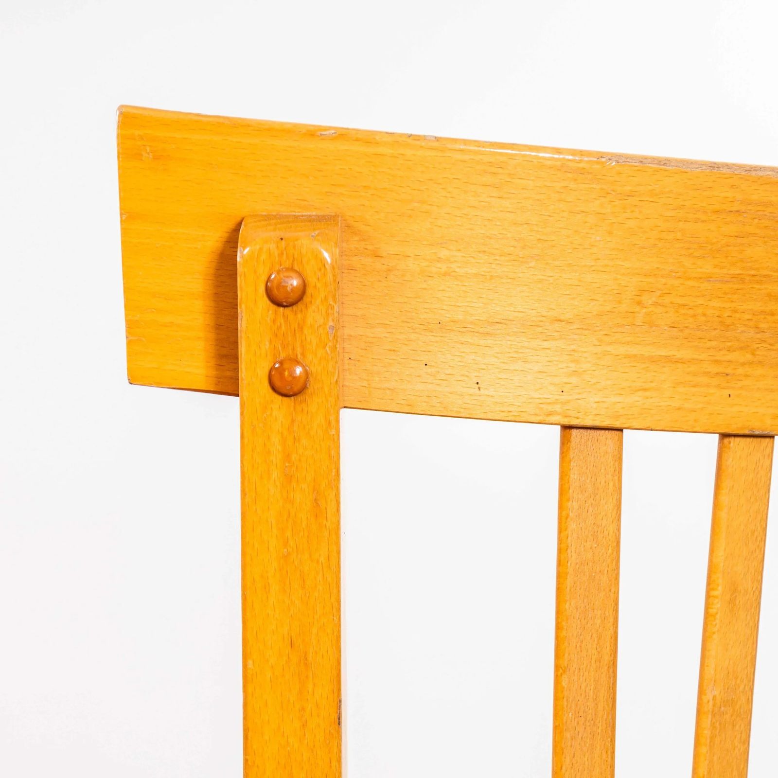 1950’s Blonde French Flat Seat Bentwood Dining Chairs – Set Of Six photo Furniture