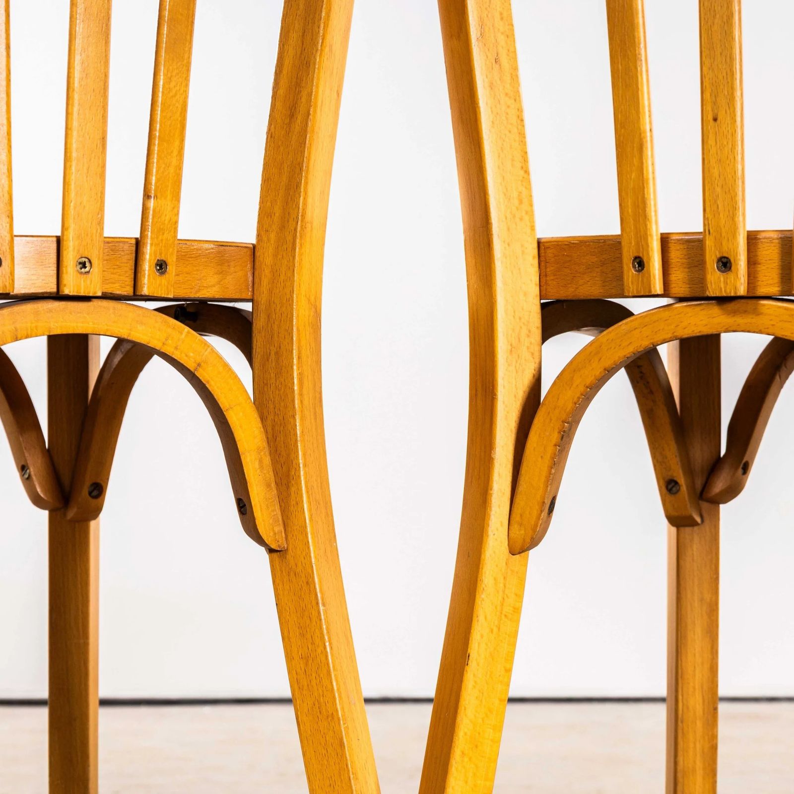 1950’s Blonde French Flat Seat Bentwood Dining Chairs – Set Of Six photo buy