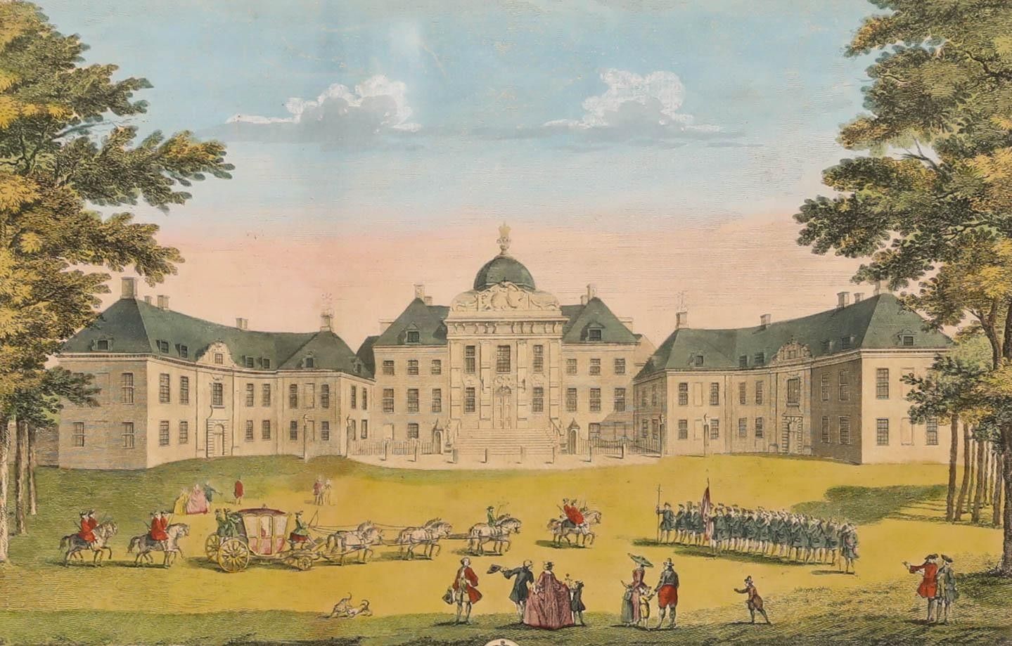Vue D'optique 18th Century Engraving, A View Of The Prince Of Orange's House photo furniture