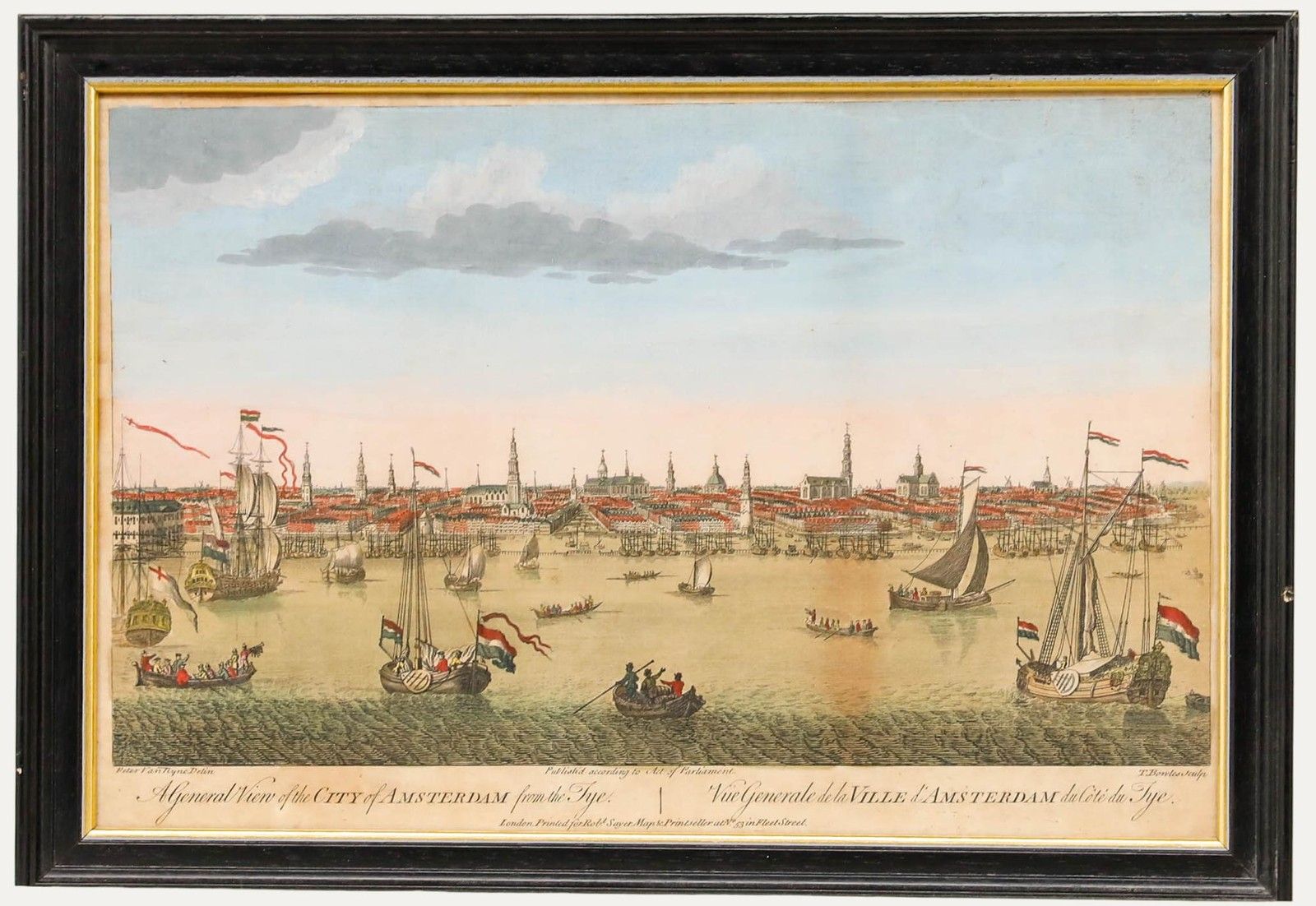 Thomas Bowles After Peter Van Ryne Engraving, A General View Of Amsterdam