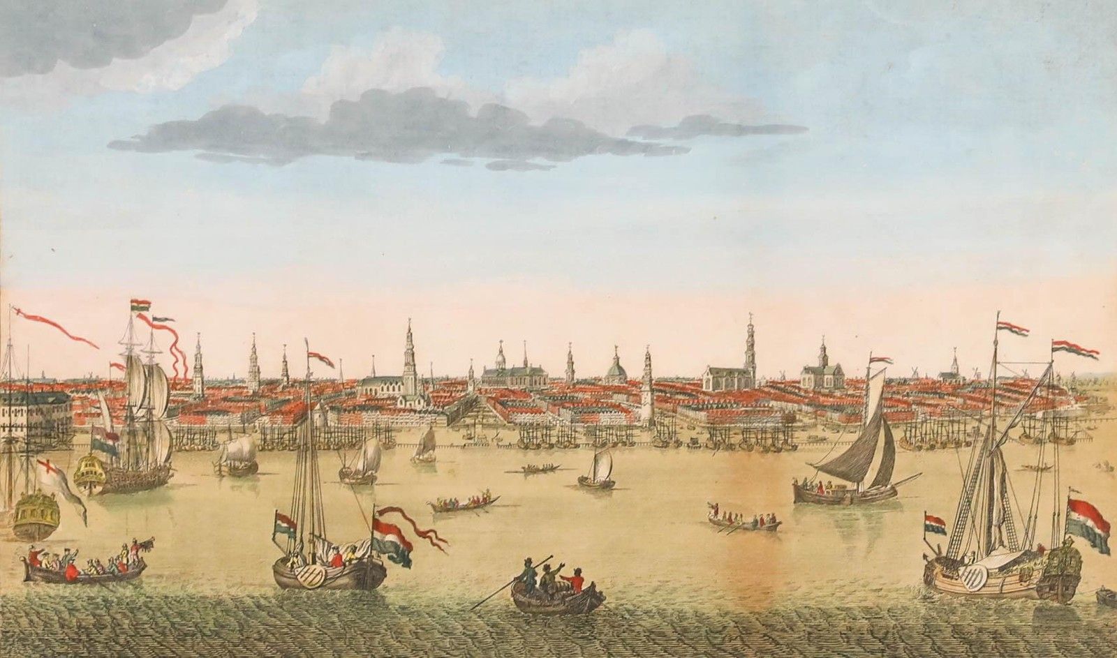 Thomas Bowles After Peter Van Ryne Engraving, A General View Of Amsterdam photo furniture