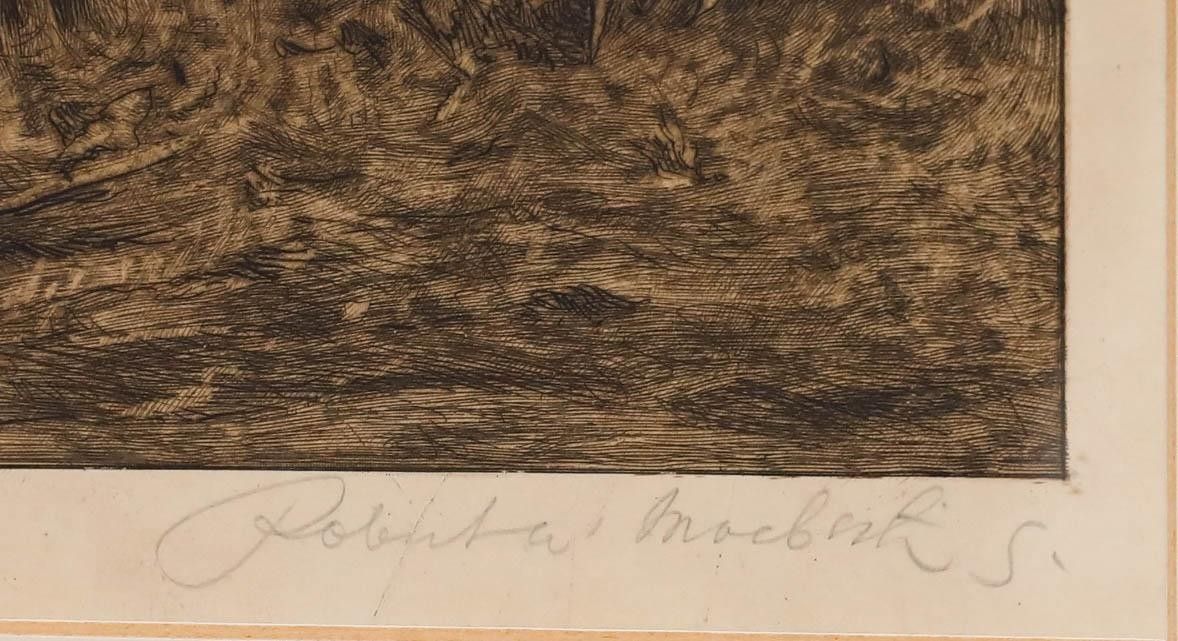 Robert Walker Macbeth (1848 1910) 1887 Etching, Leading The Plough Horse photo vinterior
