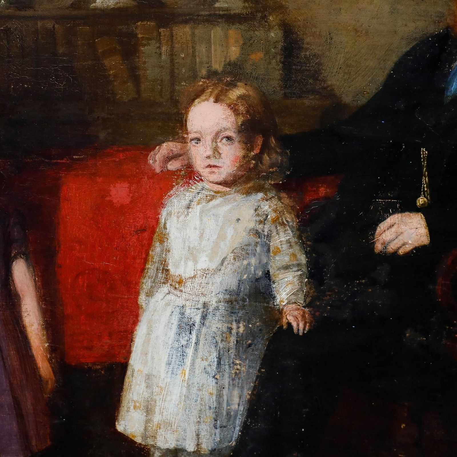 1870 Oil Victorian Family Portrait photo buy